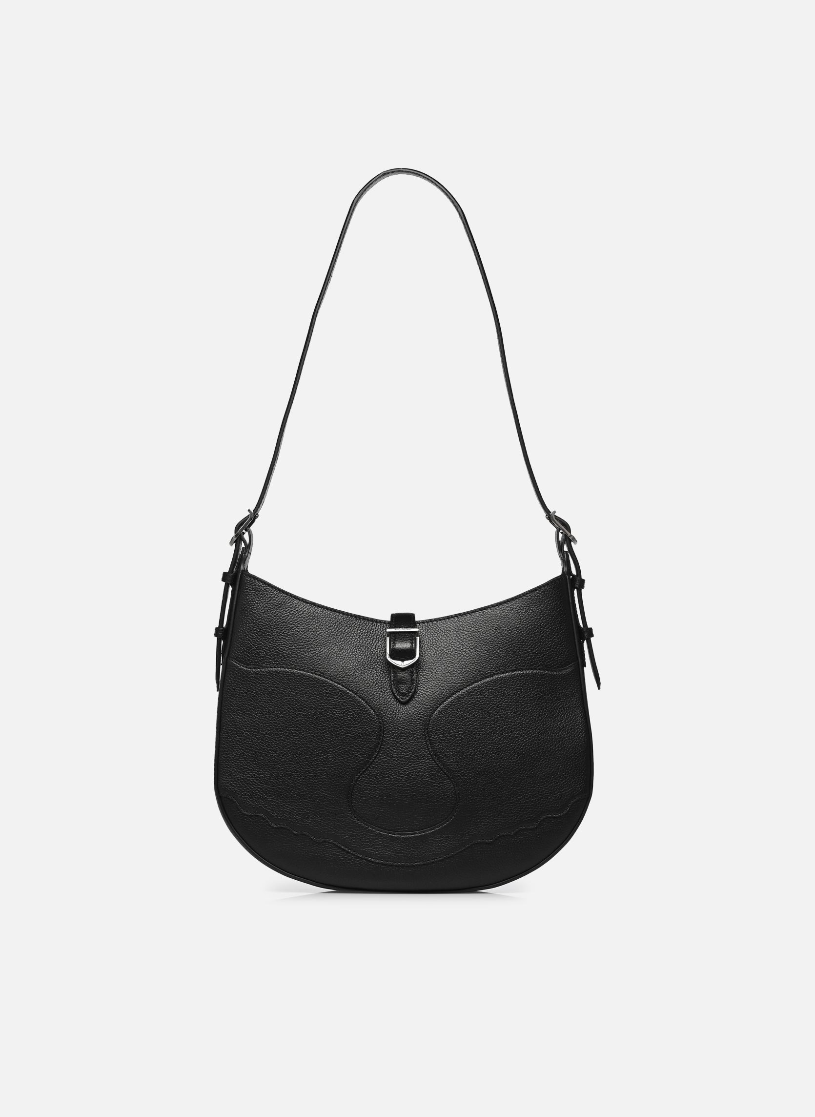 Schoudertassen Moonrise Hobo Grained Leather dames zwart Zadig & Voltaire Schoudertassen Moonrise Hobo Grained Leather dames zwart BLACK