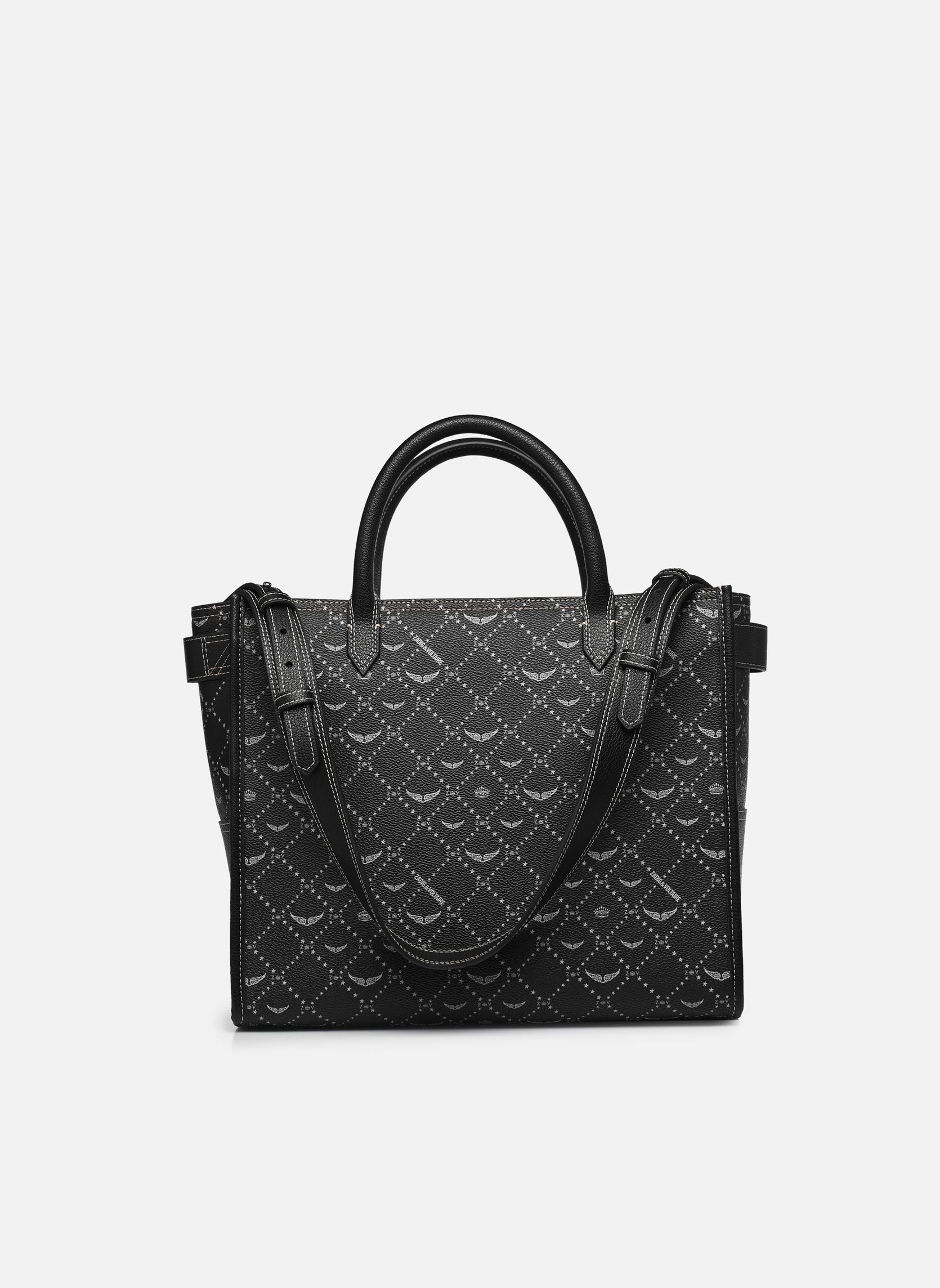 Cabas Angel Tote Monogram femme noir Zadig & Voltaire Cabas Angel Tote Monogram femme noir BLACK