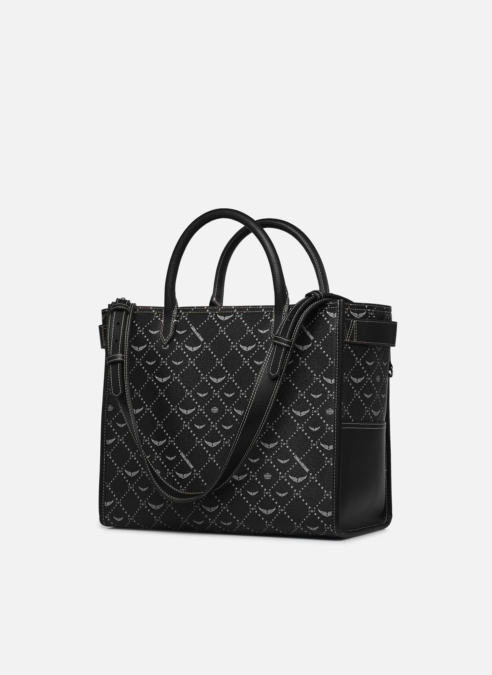 Cabas Angel Tote Monogram femme noir Zadig & Voltaire Cabas Angel Tote Monogram femme noir BLACK