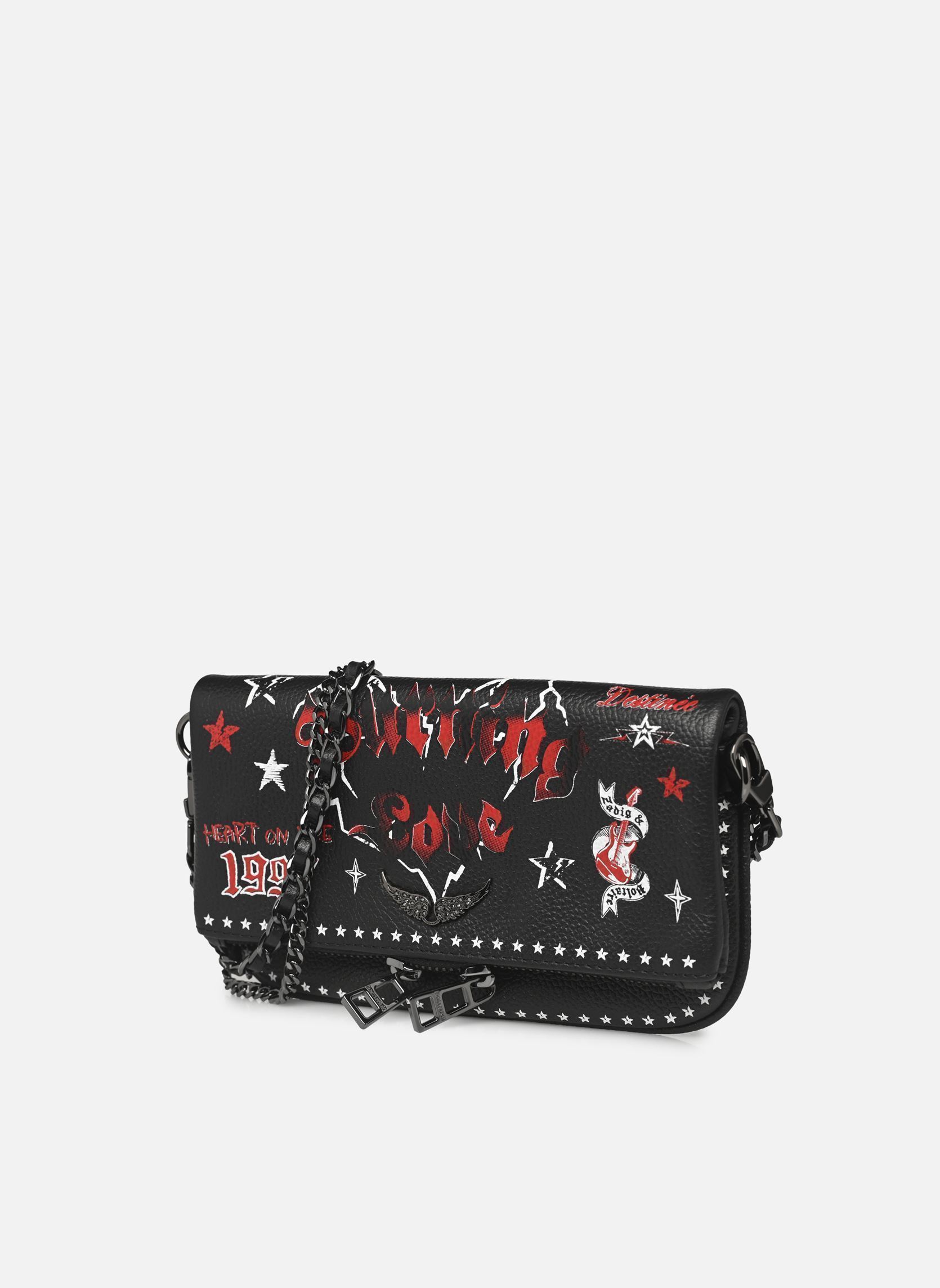Umhängetaschen Rock Nano Grained Leather Punk damen schwarz Zadig & Voltaire Umhängetaschen Rock Nano Grained Leather Punk damen schwarz BLACK