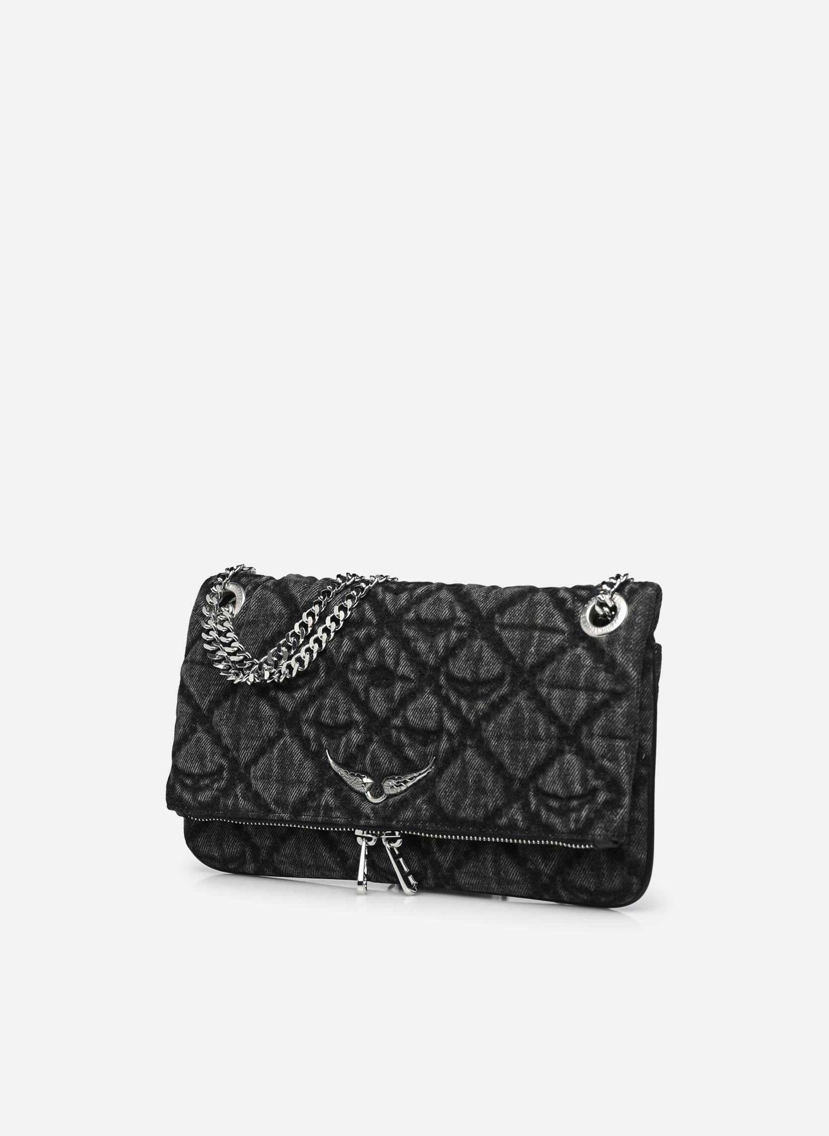 Umhängetaschen Rock Ii Denim Monogram damen grau Zadig & Voltaire Umhängetaschen Rock Ii Denim Monogram damen grau ROAD