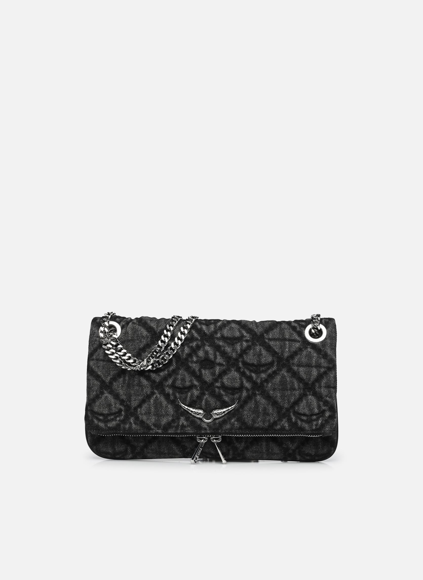Umhängetaschen Rock Ii Denim Monogram damen grau Zadig & Voltaire Umhängetaschen Rock Ii Denim Monogram damen grau ROAD