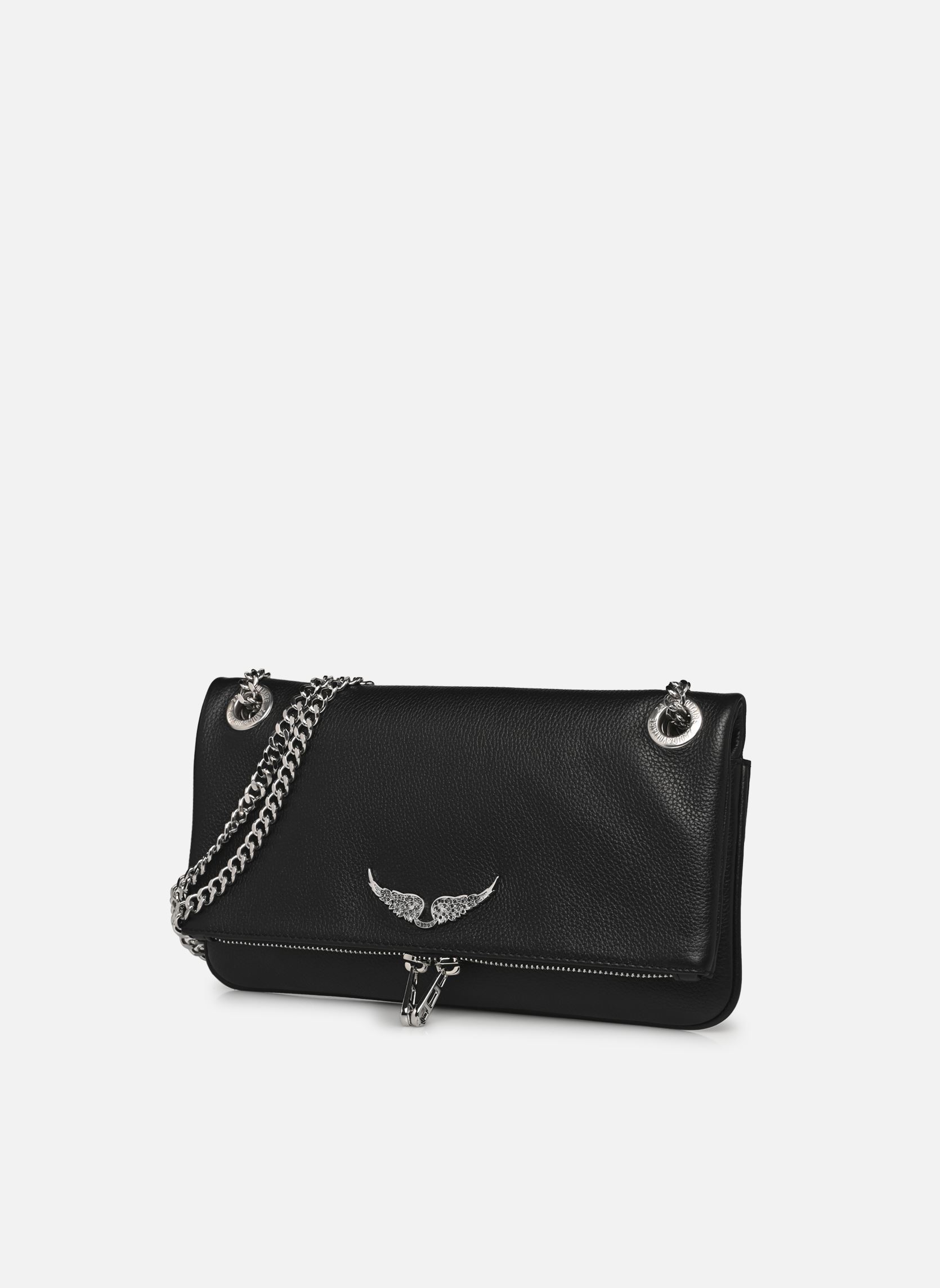 Sacs bandoulière Rock Ii Grained Leather femme noir Zadig & Voltaire Sacs bandoulière Rock Ii Grained Leather femme noir BLACK
