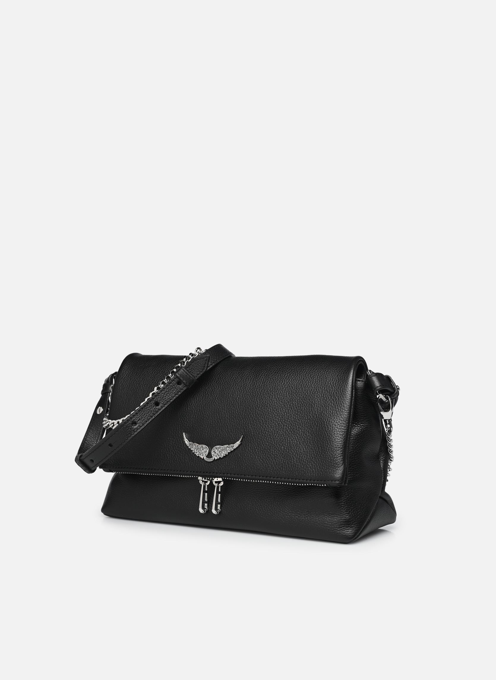 Schoudertassen Rocky Ii Grained Leather dames zwart Zadig & Voltaire Schoudertassen Rocky Ii Grained Leather dames zwart BLACK