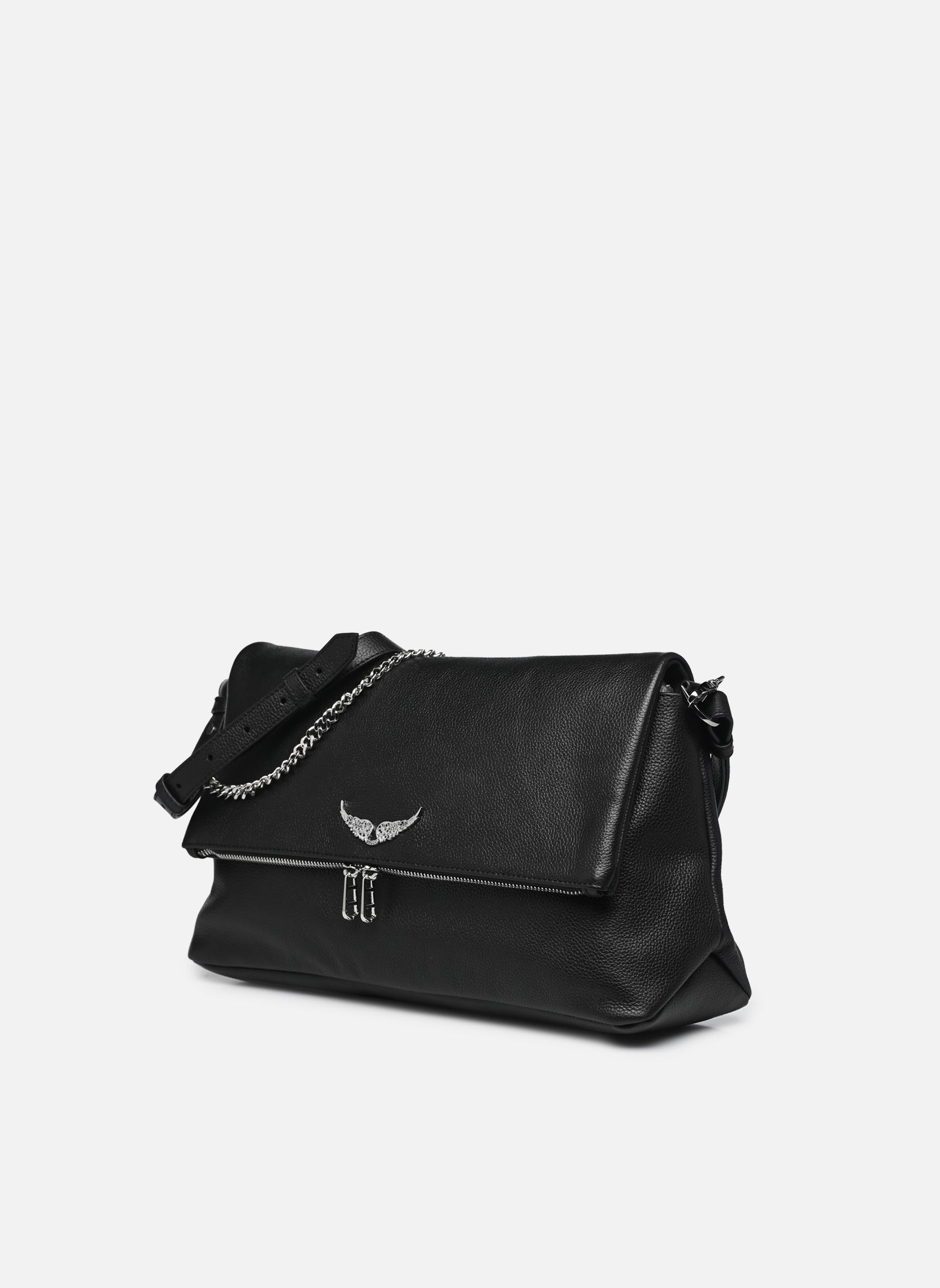 Sacs bandoulière Rocky Xl Grained Leather femme noir Zadig & Voltaire Sacs bandoulière Rocky Xl Grained Leather femme noir BLACK