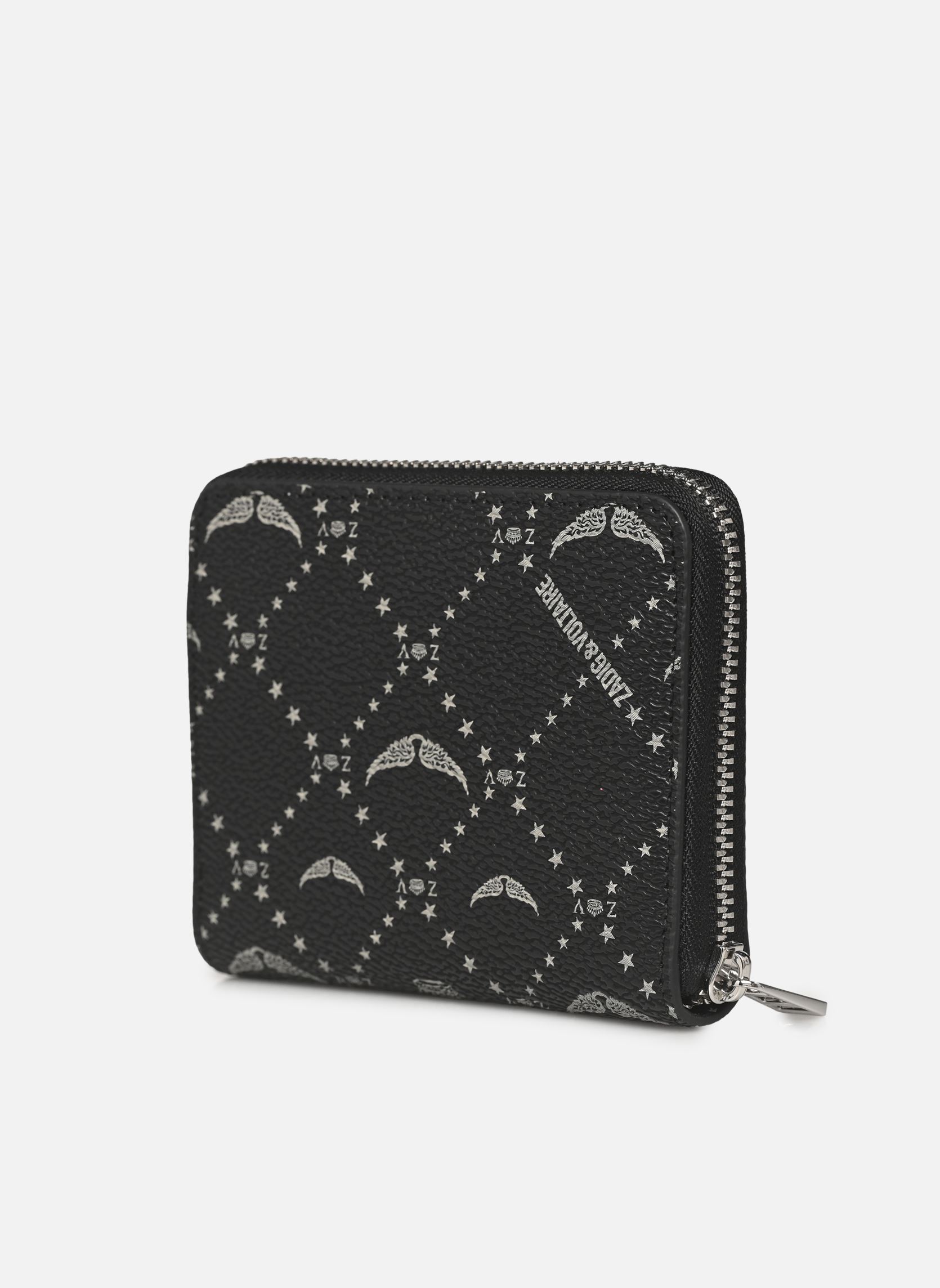 Portemonnees met rits Mini Zv Monogram dames zwart Zadig & Voltaire Portemonnees met rits Mini Zv Monogram dames zwart BLACK