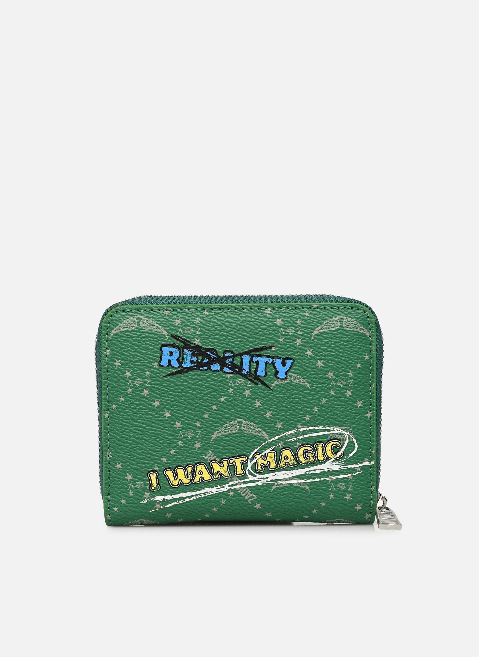 Portemonnees met rits Mini Zv Monogram dames groen Zadig & Voltaire Portemonnees met rits Mini Zv Monogram dames groen EPIC
