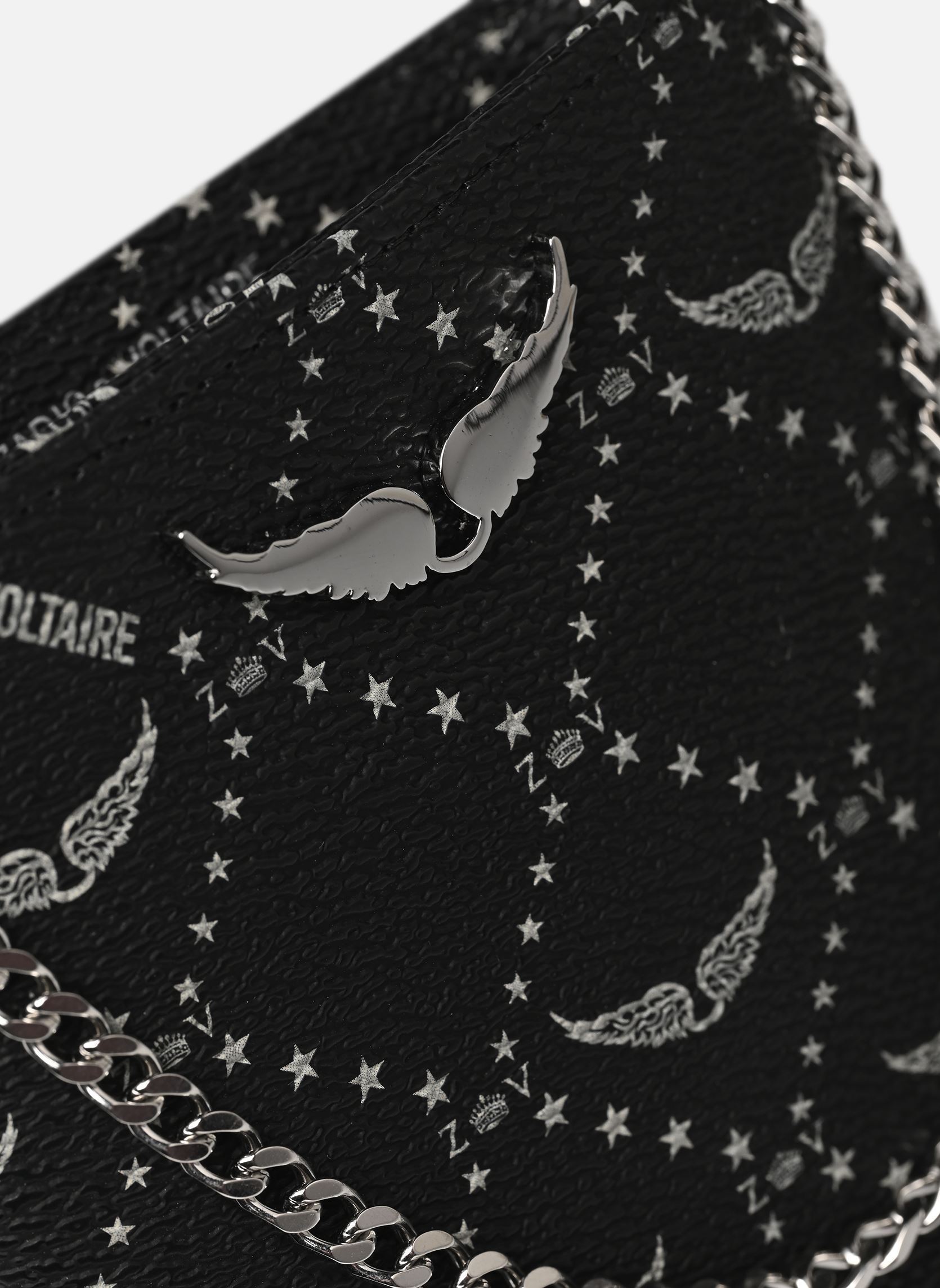 Handyhüllen Rock Phone Pouch Monogram damen schwarz Zadig & Voltaire Handyhüllen Rock Phone Pouch Monogram damen schwarz BLACK