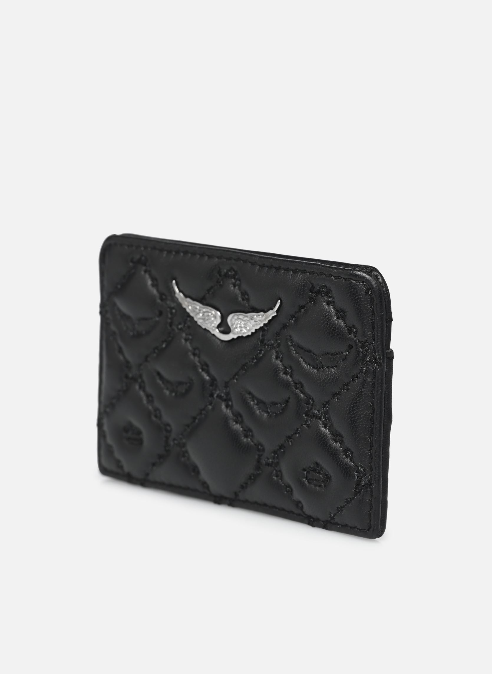 Porte-cartes Zv Pass Quilted Monogram femme noir Zadig & Voltaire Porte-cartes Zv Pass Quilted Monogram femme noir BLACK