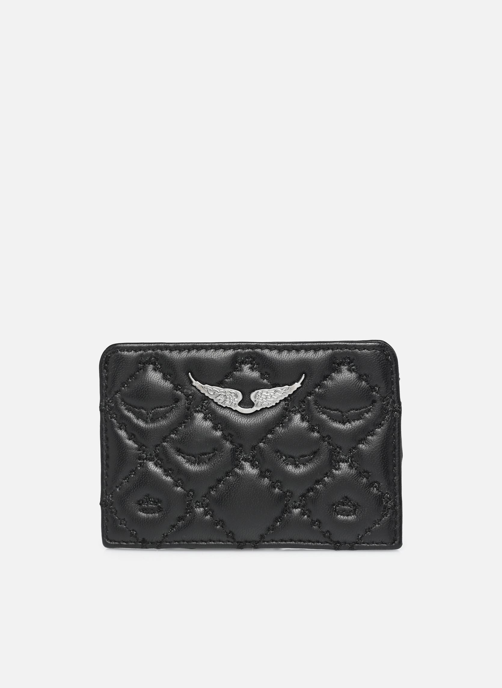 Porte-cartes Zv Pass Quilted Monogram femme noir Zadig & Voltaire Porte-cartes Zv Pass Quilted Monogram femme noir BLACK