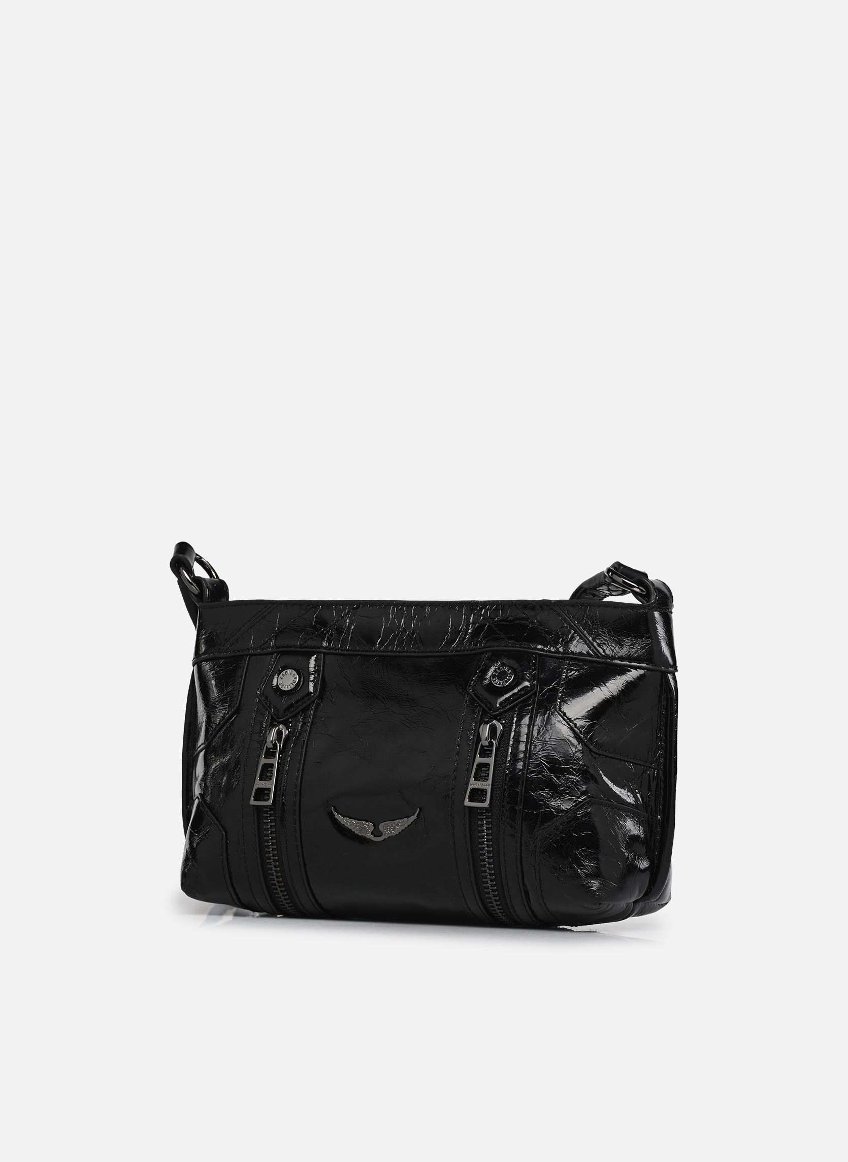 Umhängetaschen Sunny Mood Vintage Patent damen schwarz Zadig & Voltaire Umhängetaschen Sunny Mood Vintage Patent damen schwarz BLACK