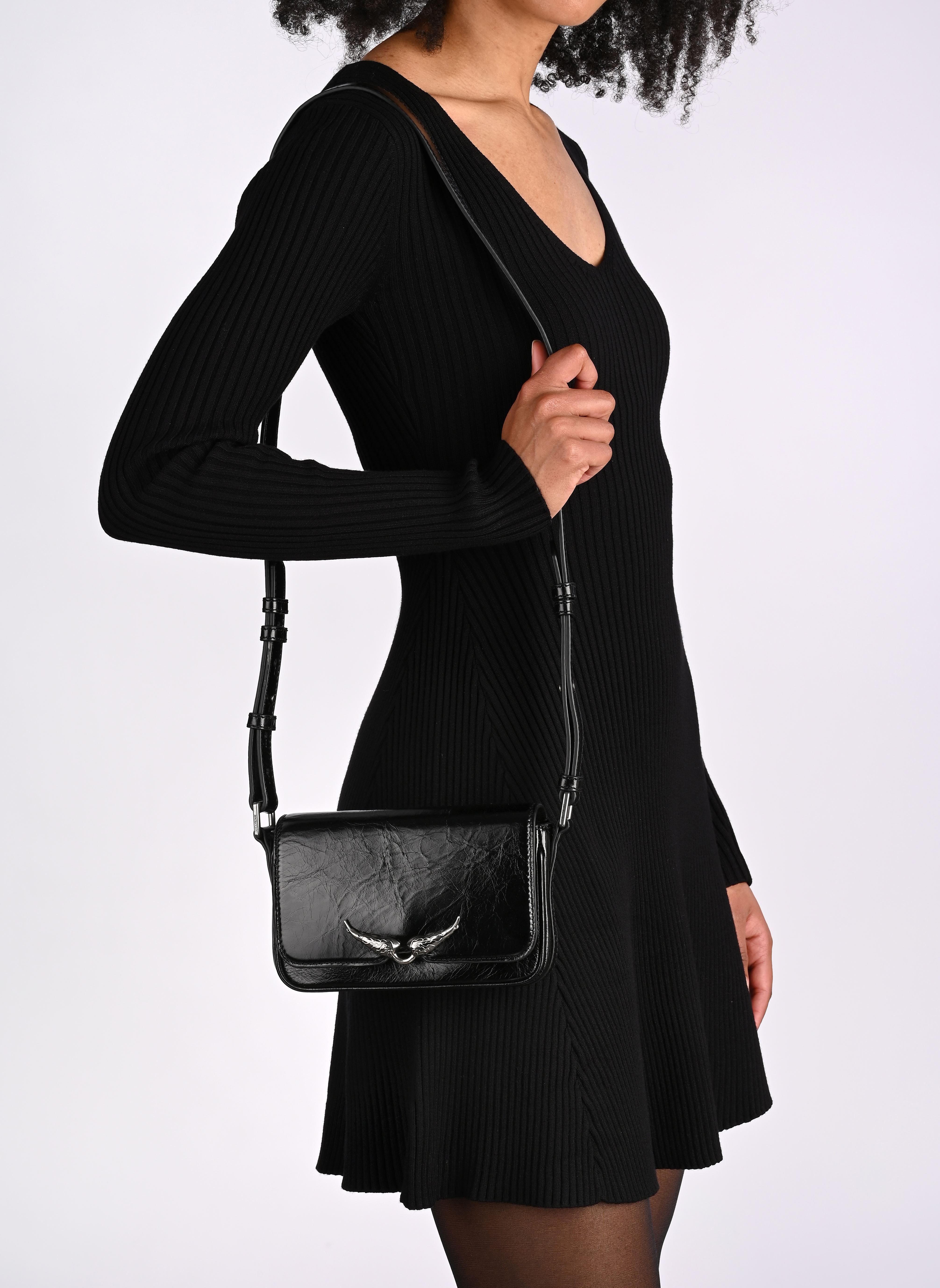 Sacs bandoulière Le Zazi Vintage Patent femme noir Zadig & Voltaire Sacs bandoulière Le Zazi Vintage Patent femme noir BLACK