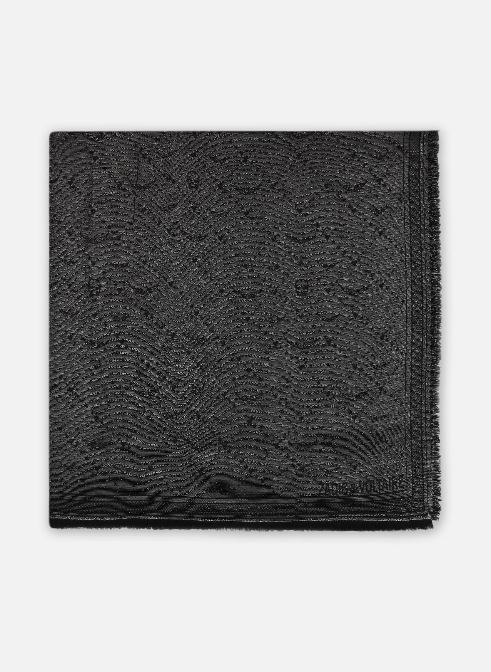 Sciarpe Glenn Monogram Metallise donna nero Zadig & Voltaire Sciarpe Glenn Monogram Metallise donna nero Silver
