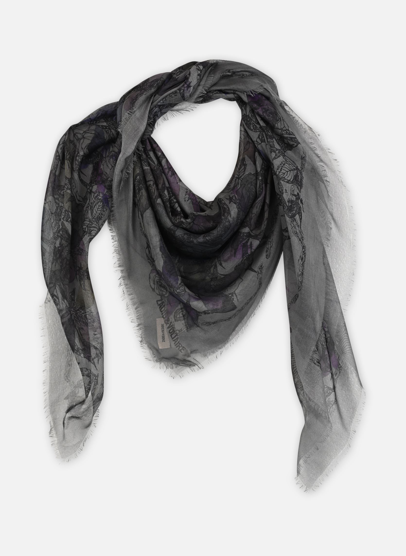 Sjaals Kerry Roses dames grijs Zadig & Voltaire Sjaals Kerry Roses dames grijs Road
