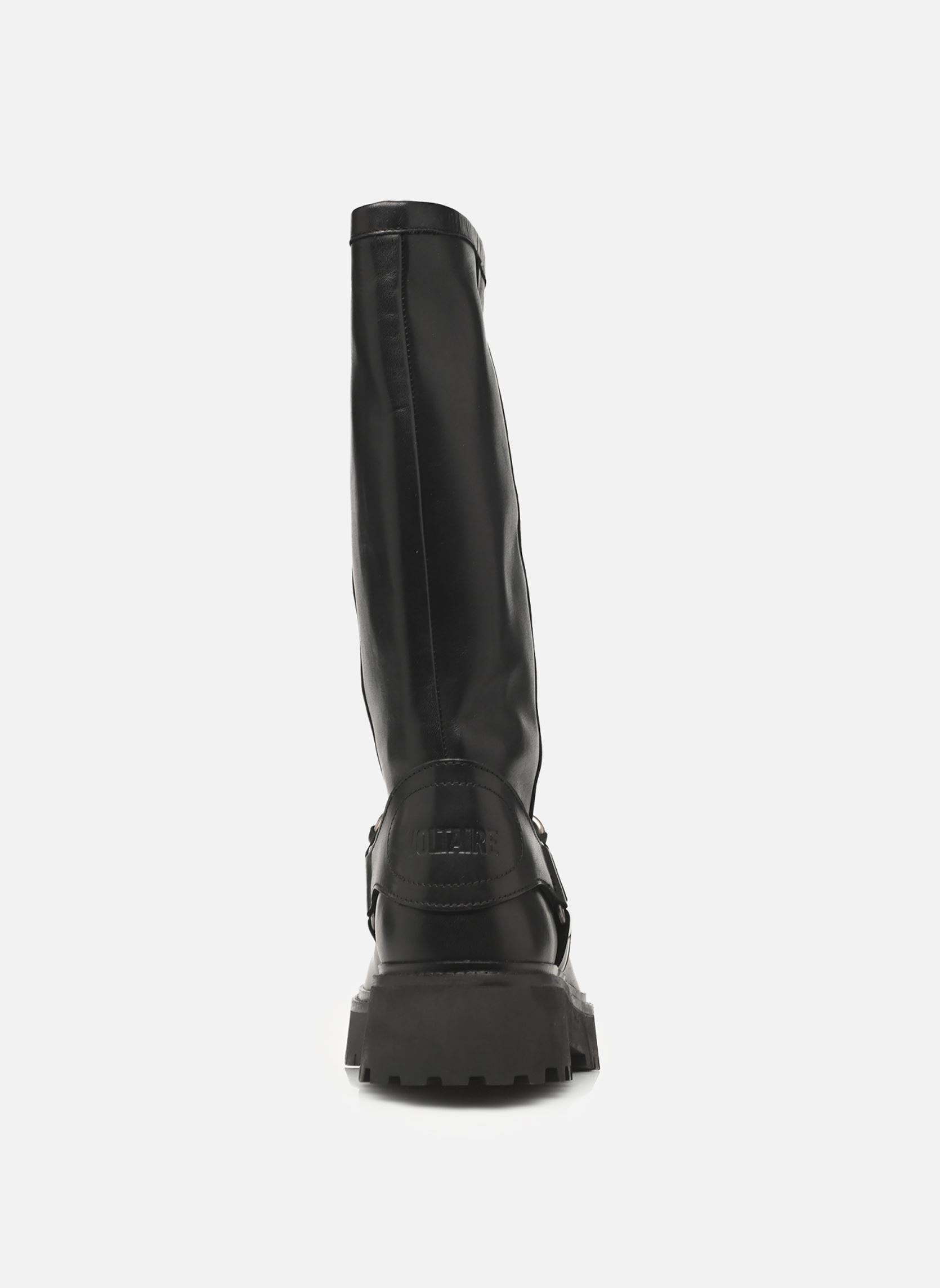 Bottines motardes Angie Smooth Cowskin femme noir Zadig & Voltaire Bottines motardes Angie Smooth Cowskin femme noir Black