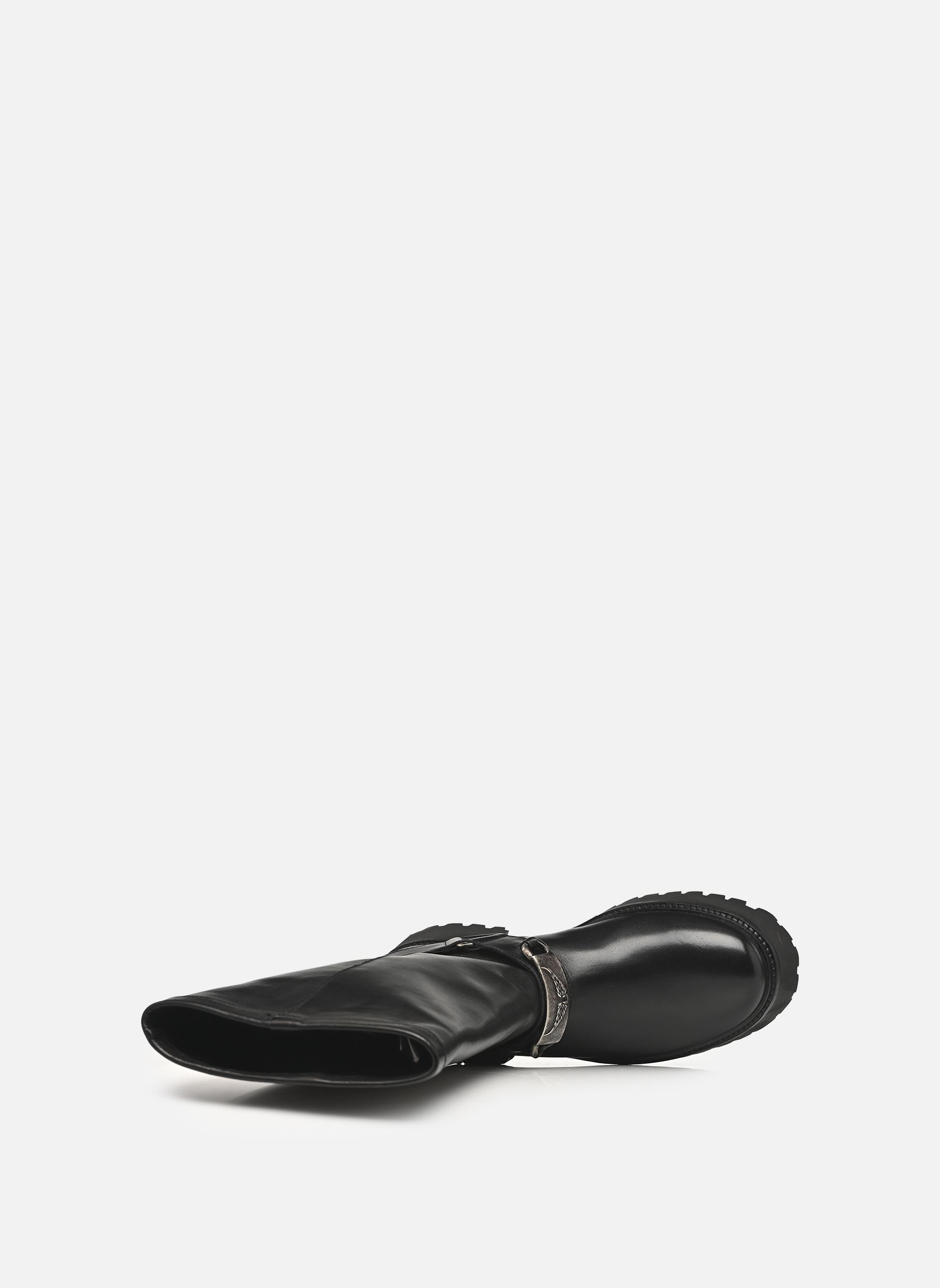 Bottines motardes Angie Smooth Cowskin femme noir Zadig & Voltaire Bottines motardes Angie Smooth Cowskin femme noir Black