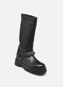 Bottines motardes Angie Smooth Cowskin femme noir