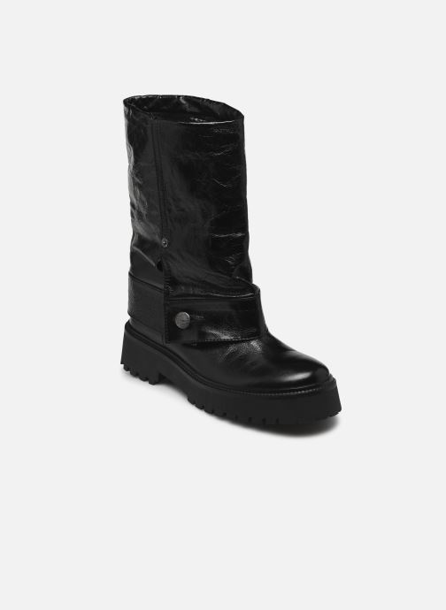 Zadig & Voltaire Stivaletti da motociclista Angie Sleeve Vintage Patent donna nero