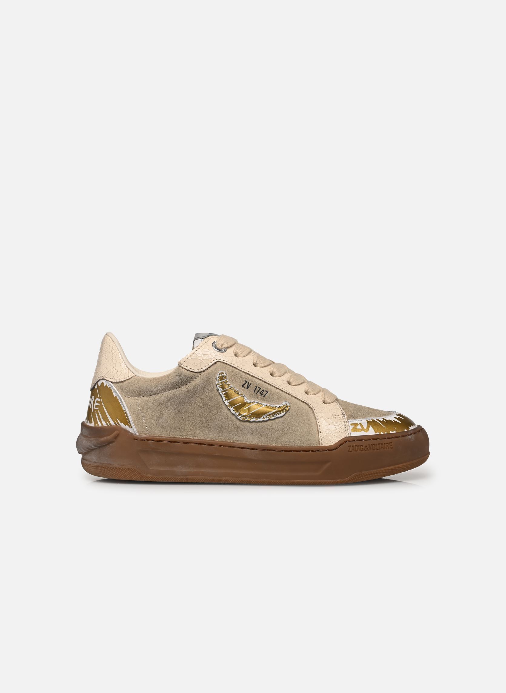 Sneaker Fly Wings Suede Cracked damen beige Zadig & Voltaire Sneaker Fly Wings Suede Cracked damen beige Clay