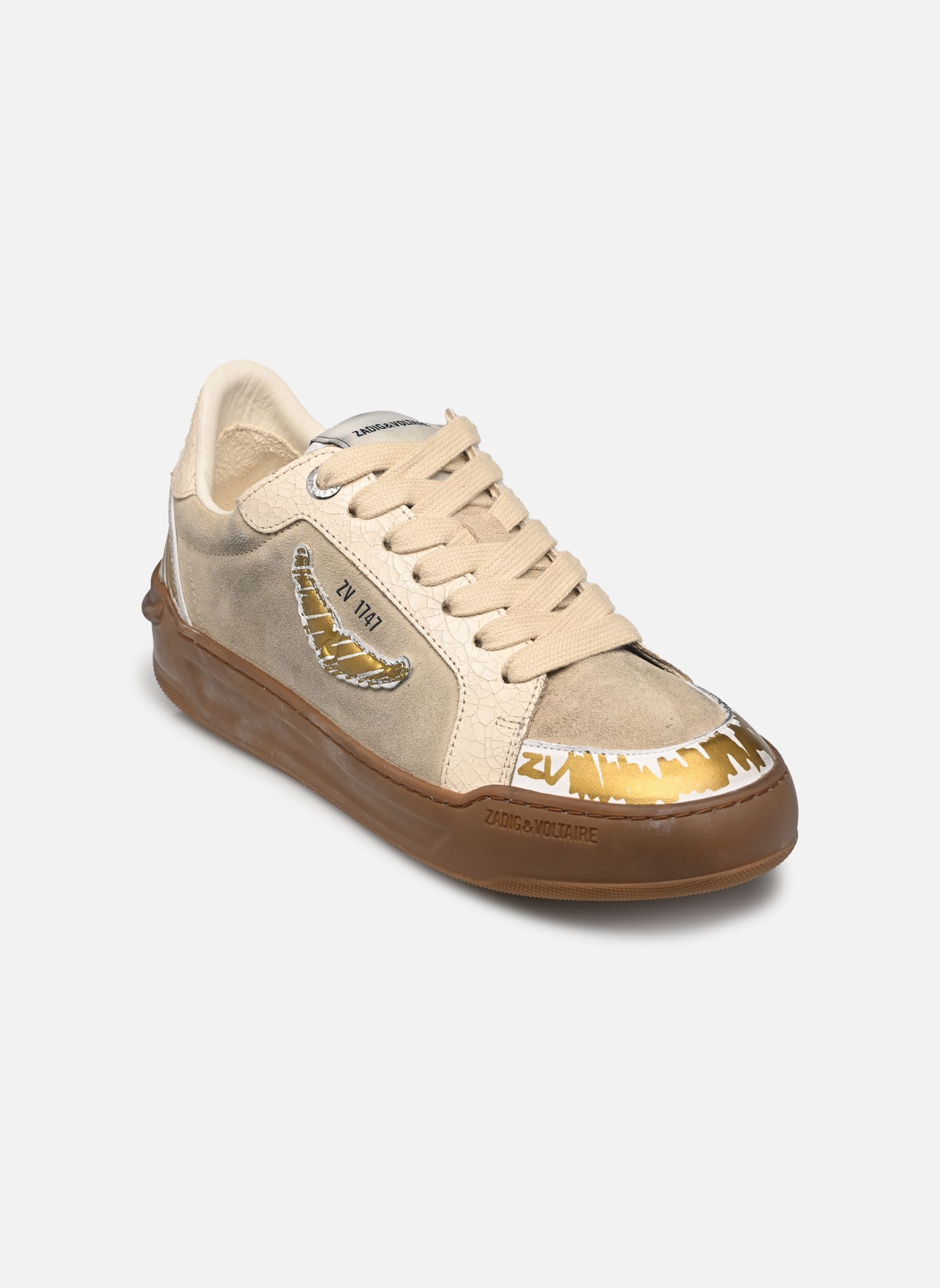 Sneaker Fly Wings Suede Cracked damen beige Zadig & Voltaire Sneaker Fly Wings Suede Cracked damen beige Clay