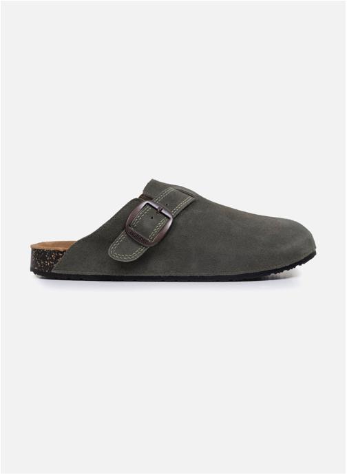 Isotoner Mules Sabots Femme cuir double surpiqures Kaki femme vert