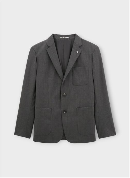 Serge Blanco Vestes de costume Simonni homme gris