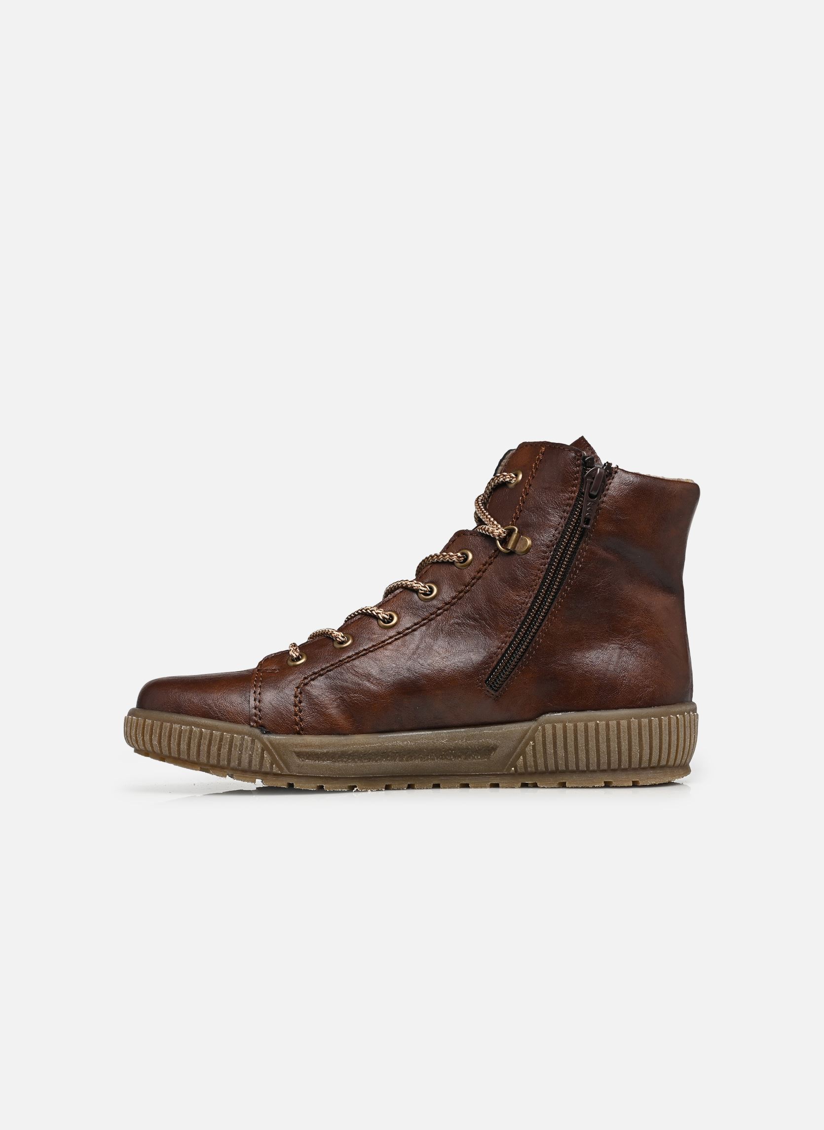 Hoge sneakers N0730 dames bruin Rieker Hoge sneakers N0730 dames bruin CHESTNUT/MOGANO