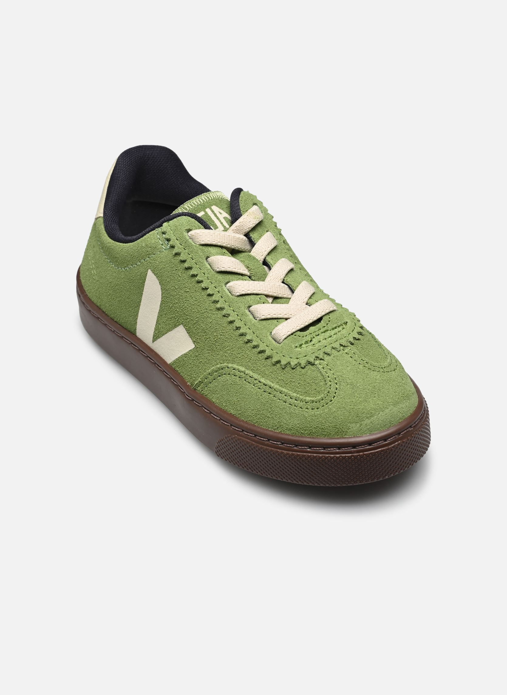Baskets Small Volley Suede - Lacets élastiques vert Veja Baskets Small Volley Suede - Lacets élastiques vert KIWI_PIERRE_BARK