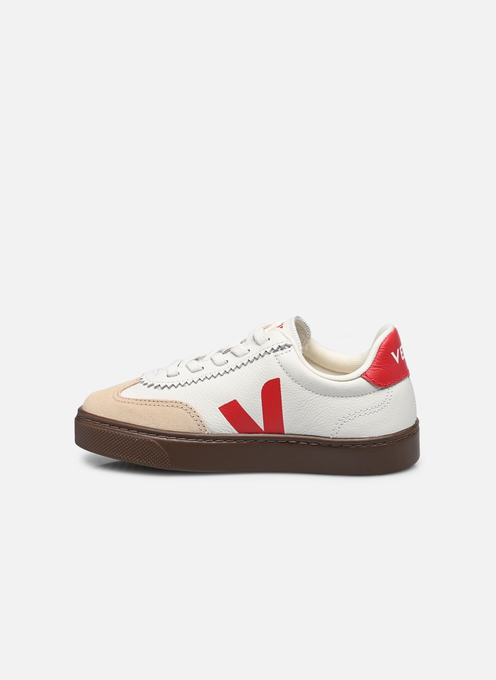 Sneakers Small Volley O.T. Leather - Lacets élast wit Veja Sneakers Small Volley O.T. Leather - Lacets élast wit WHITE_PEKIN_BARK