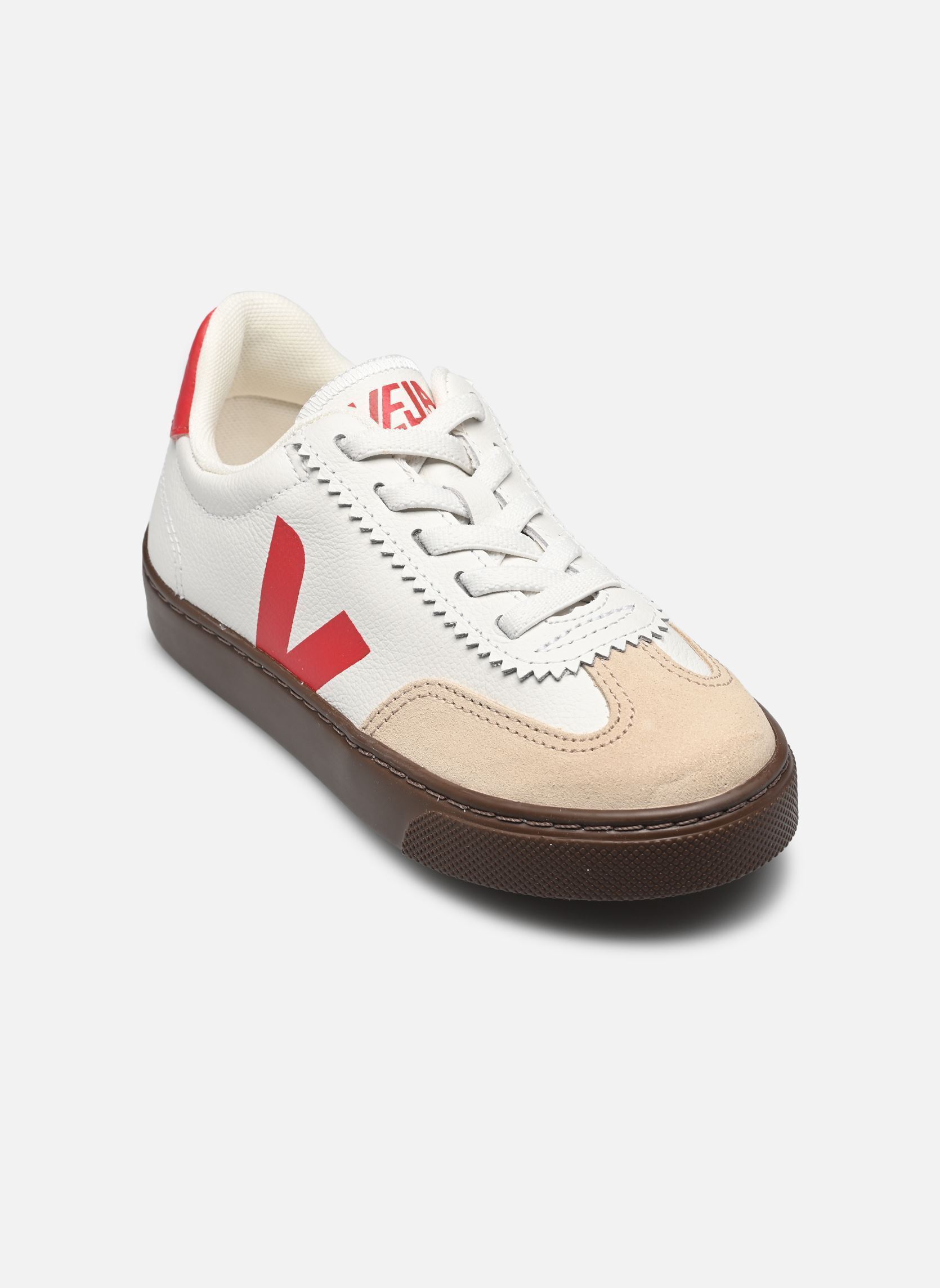 Sneakers Small Volley O.T. Leather - Lacets élast wit Veja Sneakers Small Volley O.T. Leather - Lacets élast wit WHITE_PEKIN_BARK