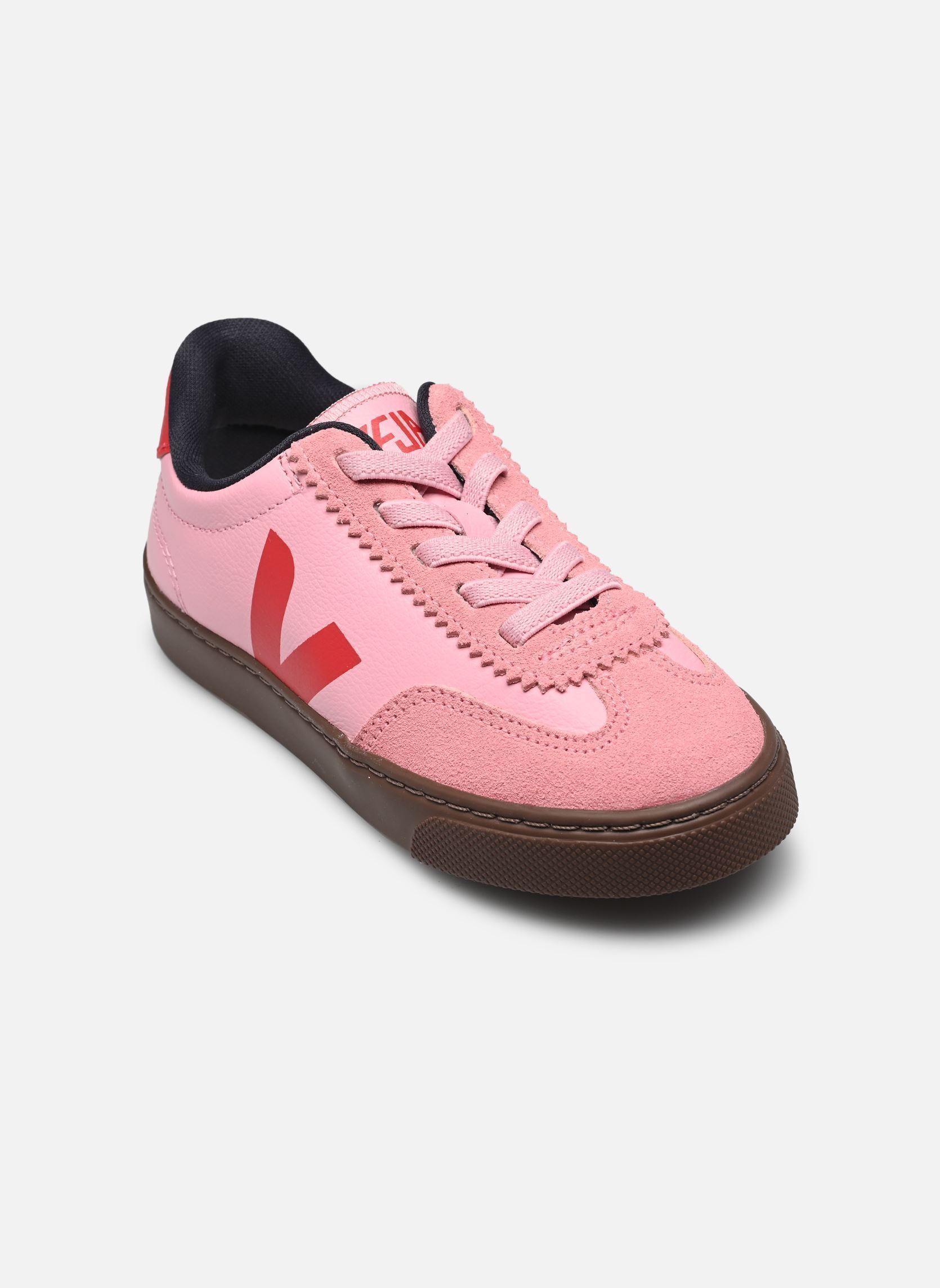 Baskets Small Volley O.T. Leather - Lacets élast fille rose Veja Baskets Small Volley O.T. Leather - Lacets élast fille rose GUIMAUVE_PEKIN_BARK