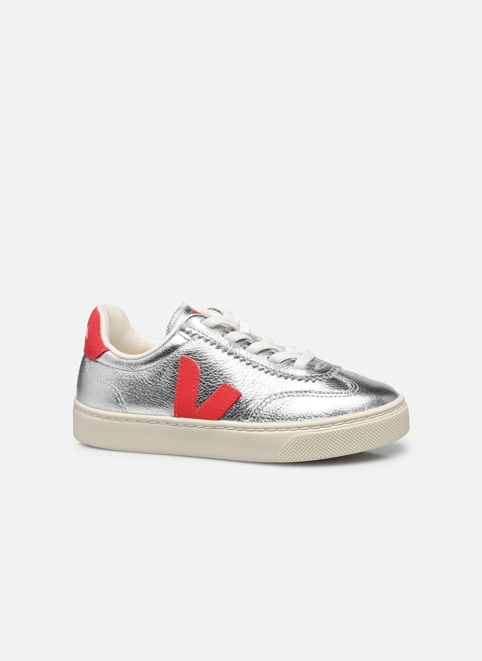 Sneaker Small Volley O.T. Leather - Lacets élast mädchen silber Veja Sneaker Small Volley O.T. Leather - Lacets élast mädchen silber SILVER_PEKIN