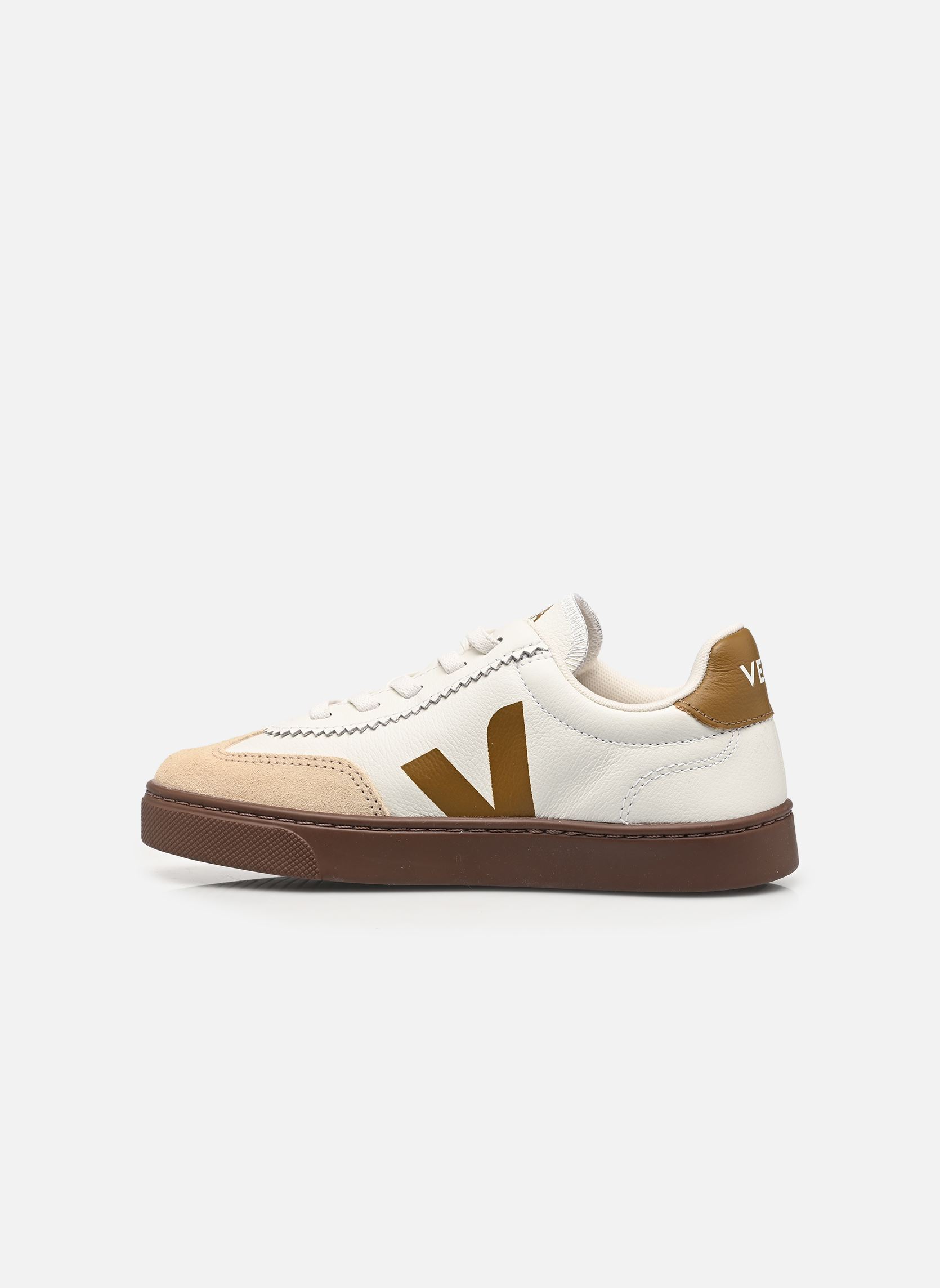 Sneakers Small Volley O.T. Leather - Lacets élast wit Veja Sneakers Small Volley O.T. Leather - Lacets élast wit WHITE_TENT_BARK