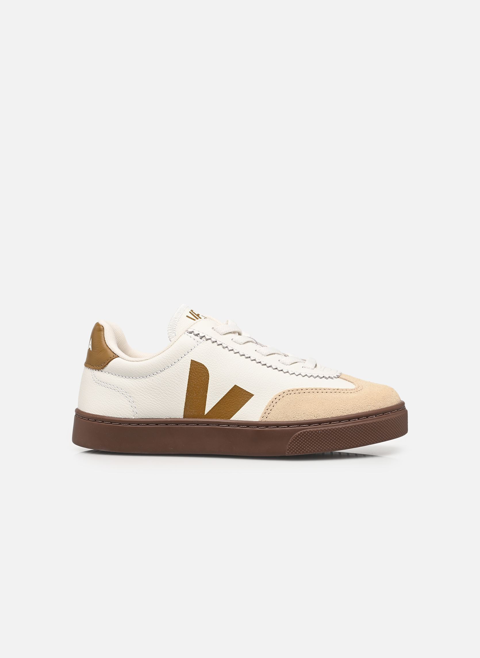 Sneakers Small Volley O.T. Leather - Lacets élast wit Veja Sneakers Small Volley O.T. Leather - Lacets élast wit WHITE_TENT_BARK