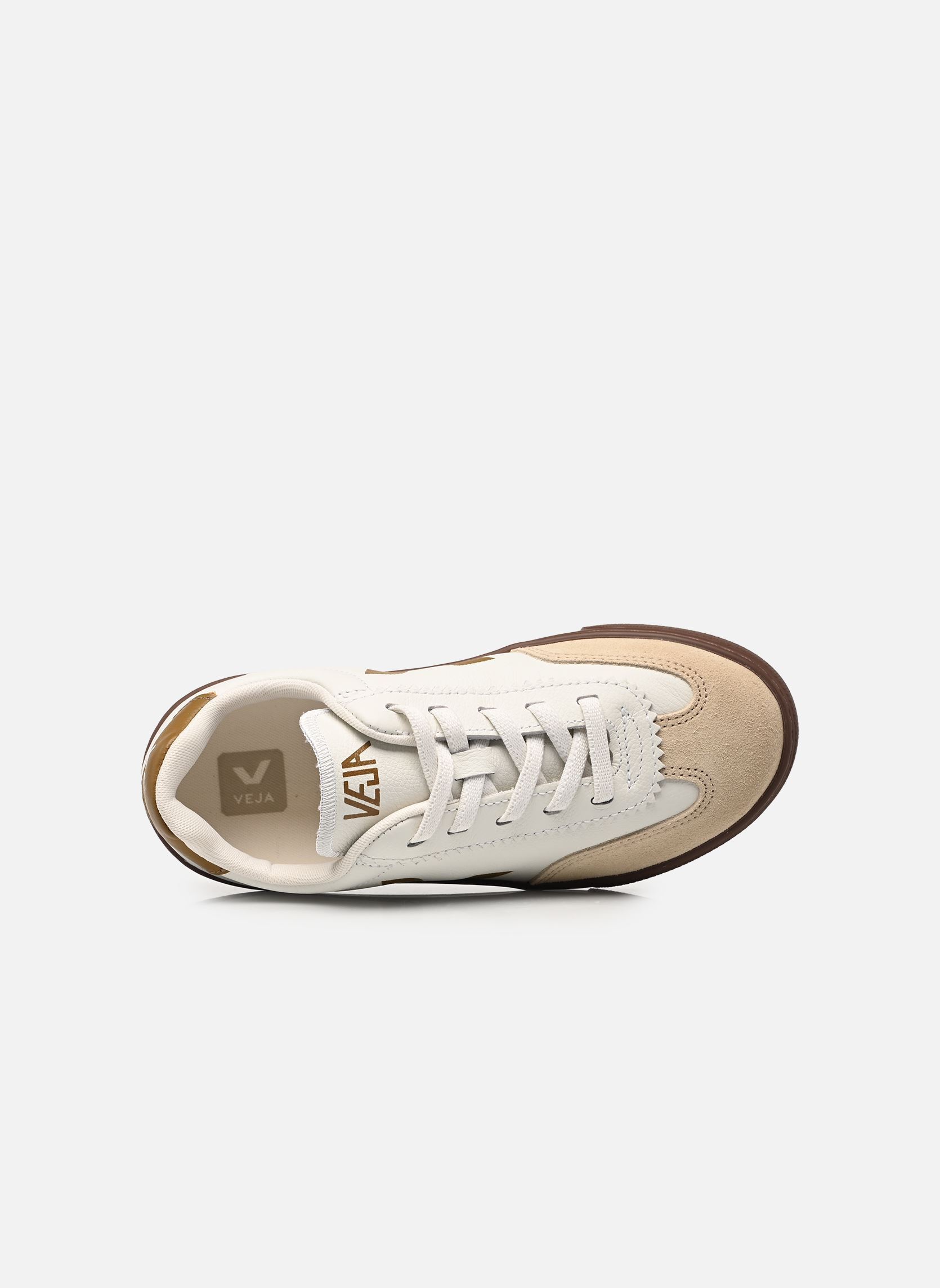 Sneakers Small Volley O.T. Leather - Lacets élast wit Veja Sneakers Small Volley O.T. Leather - Lacets élast wit WHITE_TENT_BARK