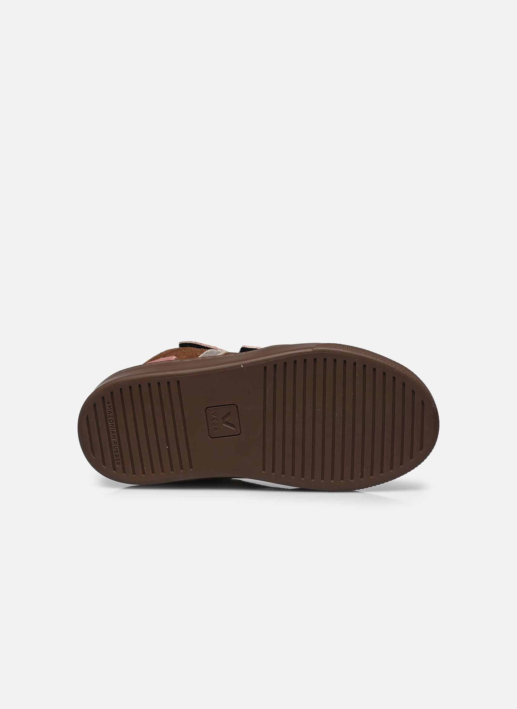 Baskets Small V-10 Mid Winter Suede fille marron Veja Baskets Small V-10 Mid Winter Suede fille marron WALNUT_PLATINE_BARK
