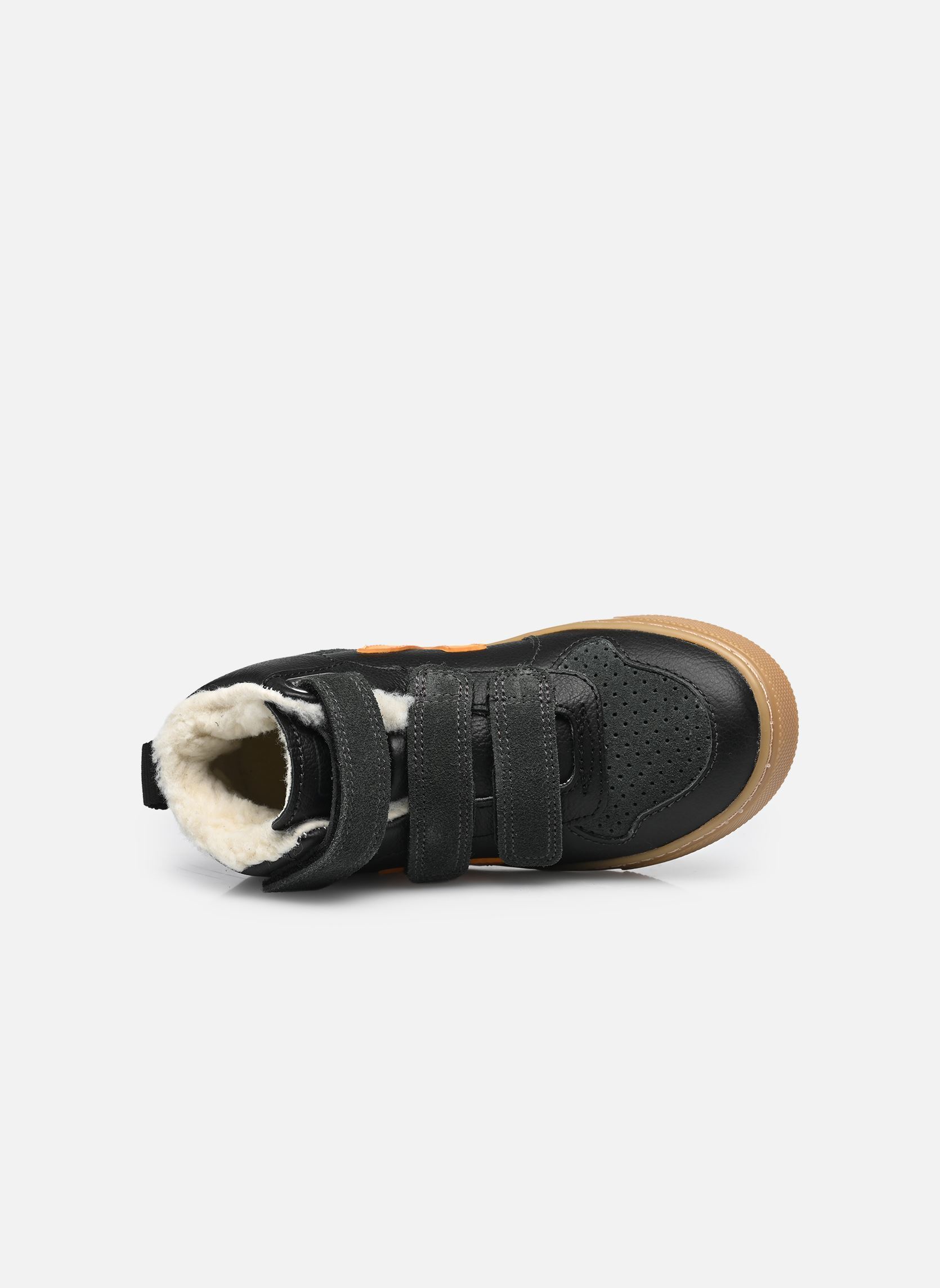 Baskets Small V-10 Mid Winter Leather garçon bleu Veja Baskets Small V-10 Mid Winter Leather garçon bleu BLACK_OURO_GRAFITE
