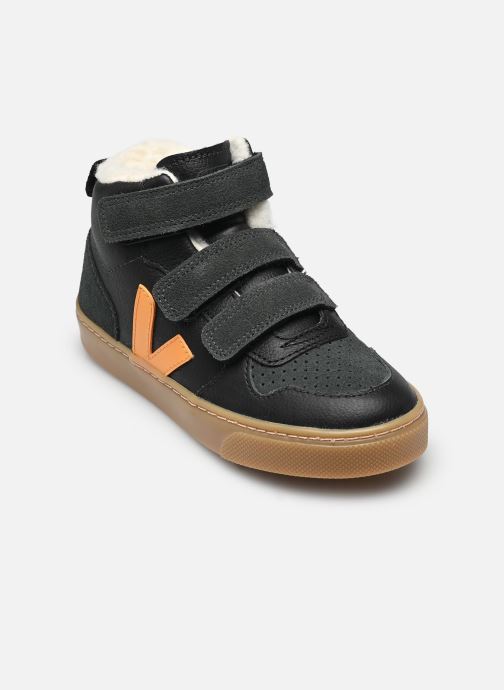 Veja Baskets Small V-10 Mid Winter Leather garçon bleu