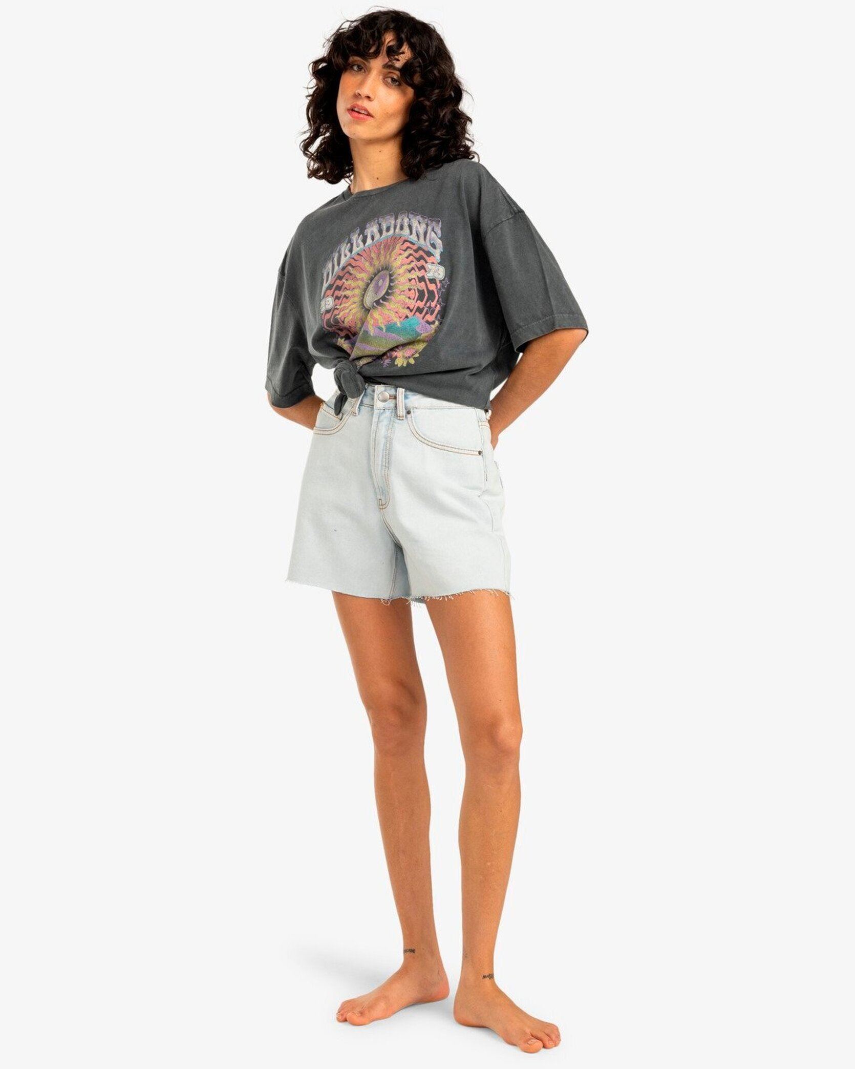 T-shirts met korte mouwen Celio Grande dames zwart Billabong T-shirts met korte mouwen Celio Grande dames zwart OFF BLACK
