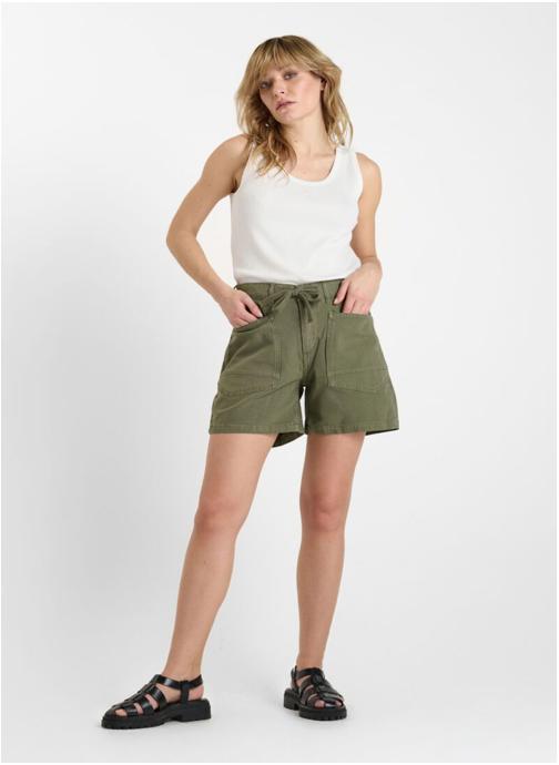 Le temps des cerises Shorts Short en jeans MADO Khaki femme vert