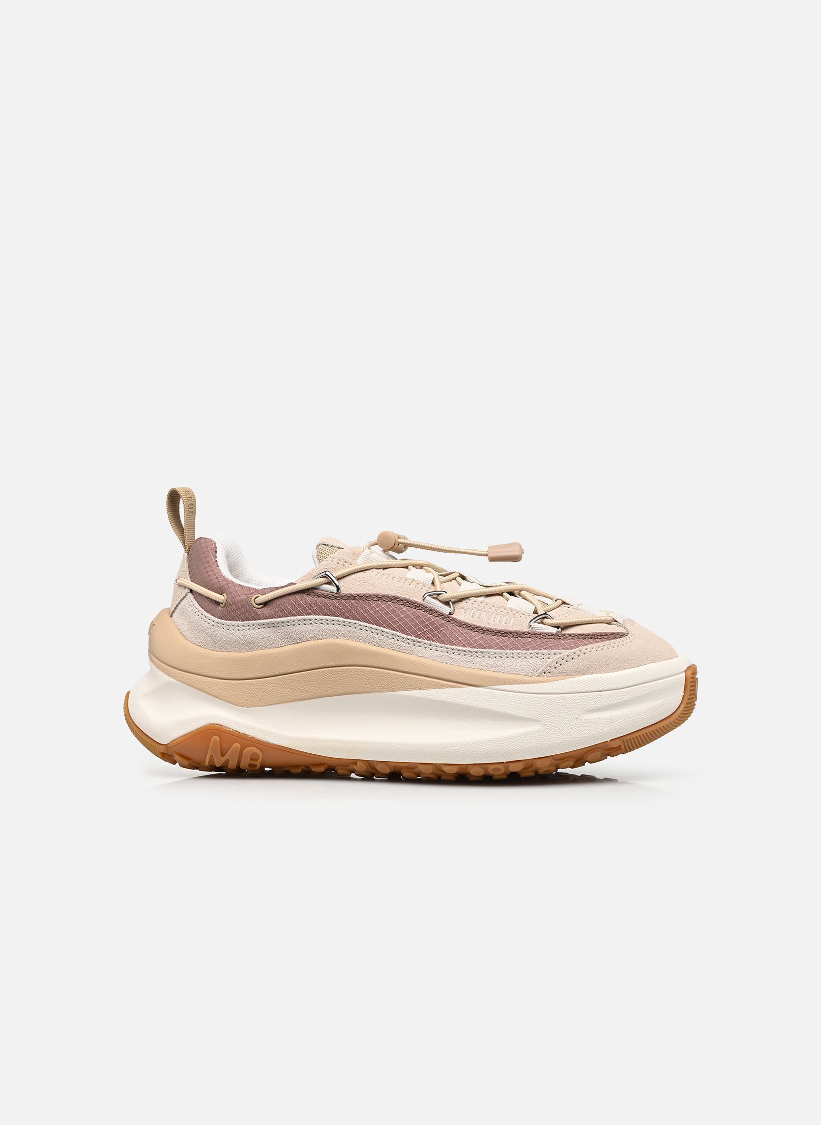 Baskets MB MOON247 XLACE femme beige Moon Boot Baskets MB MOON247 XLACE femme beige AH05 OFF WHITE/TAUPE