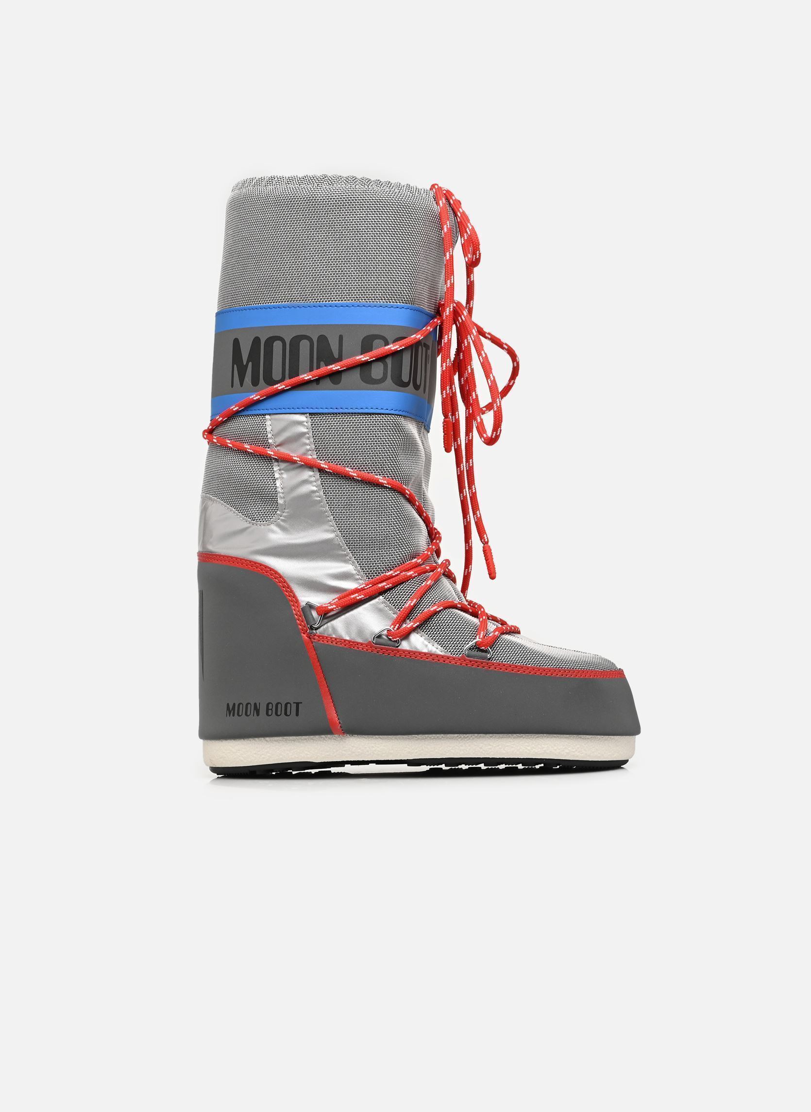 Schneestiefel MB ICON SPACE RACING damen silber Moon Boot Schneestiefel MB ICON SPACE RACING damen silber HF04 SILVER/BLUE/RED