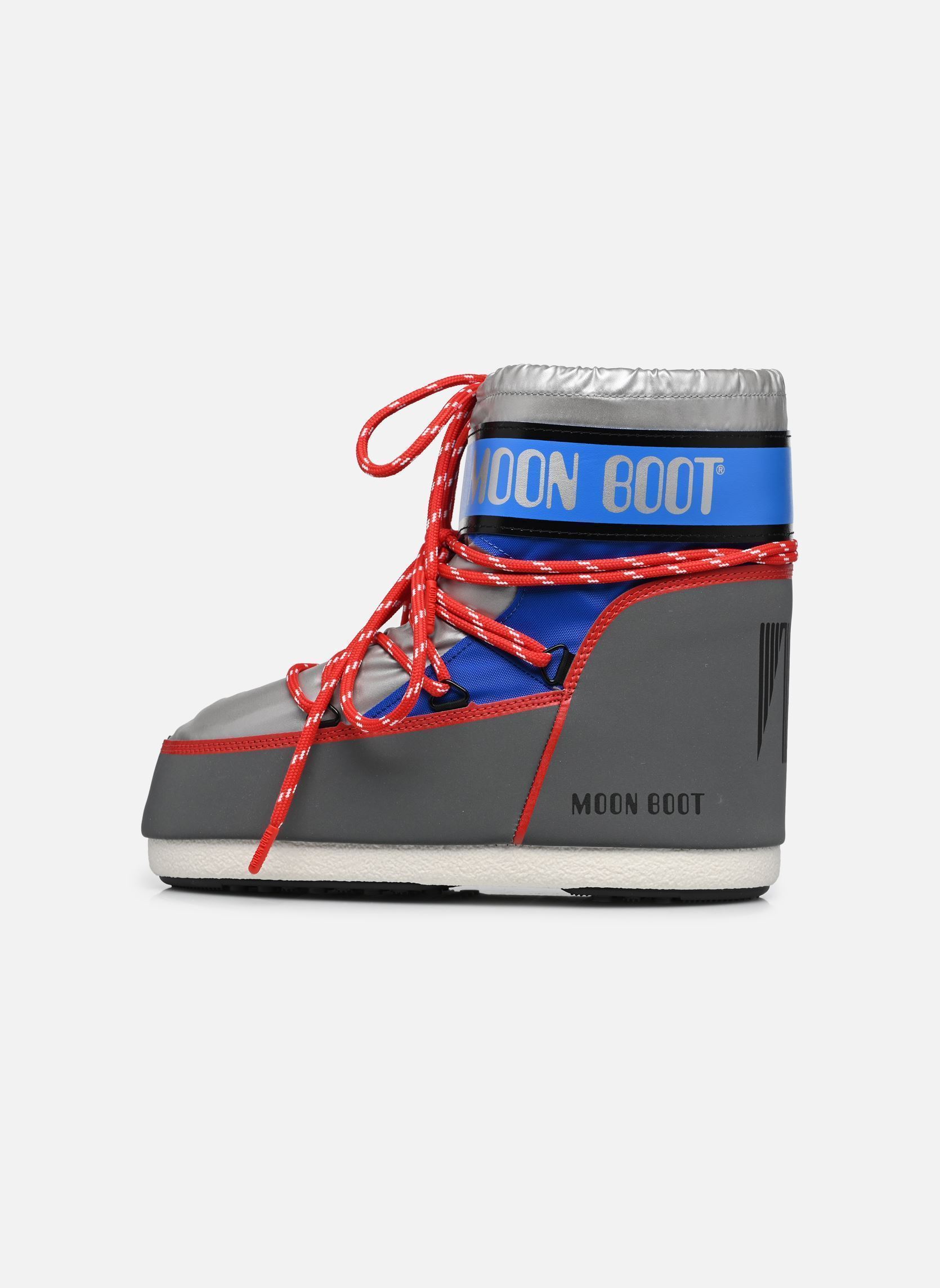 Snowboots MB ICON LOW SPACE RACING dames zilver Moon Boot Snowboots MB ICON LOW SPACE RACING dames zilver HF04 SILVER/BLUE/RED