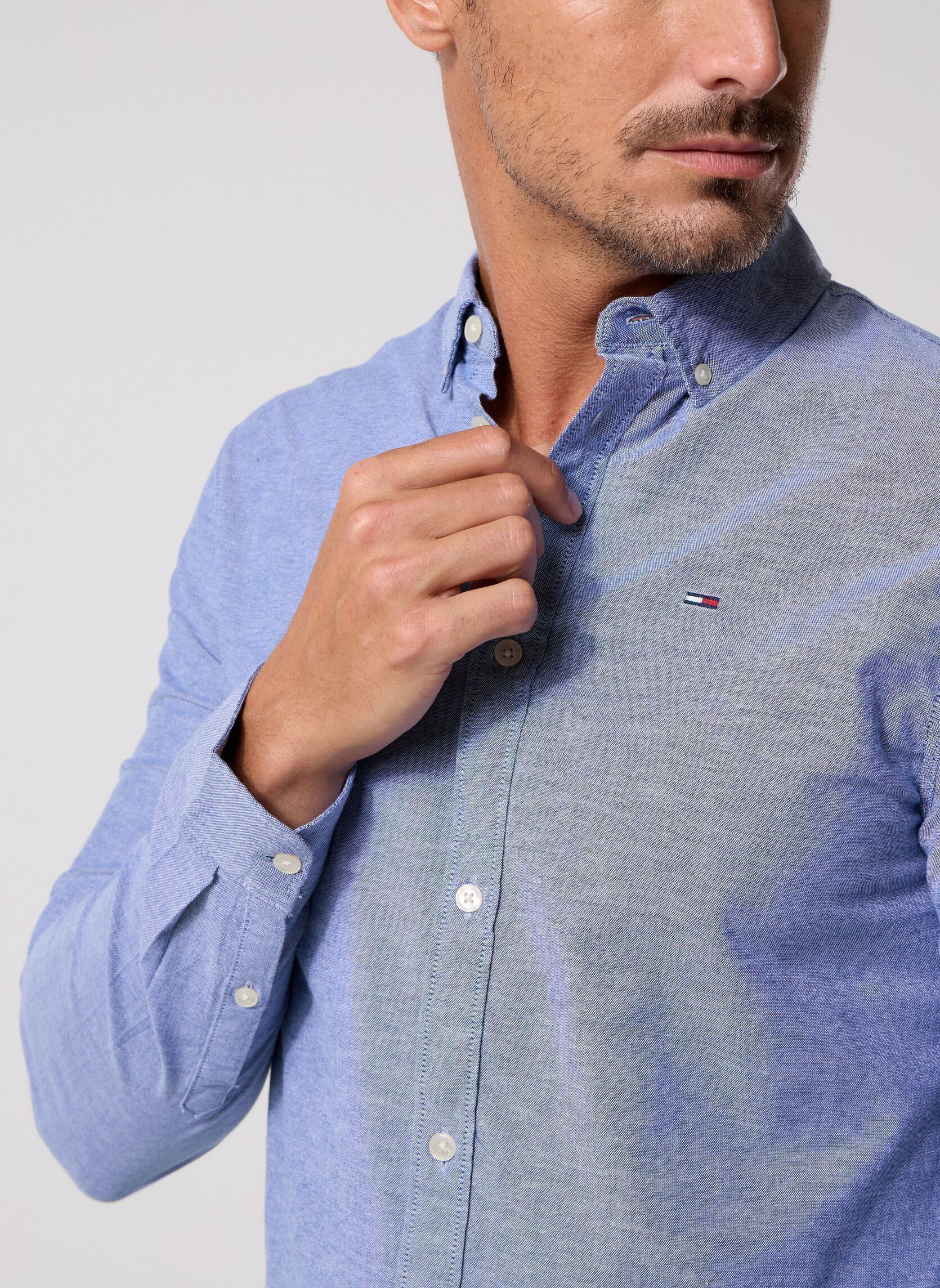 Hemden TJM SLIM STRETCH OXF herren blau Tommy Jeans Hemden TJM SLIM STRETCH OXF herren blau TWILIGHT NAVY