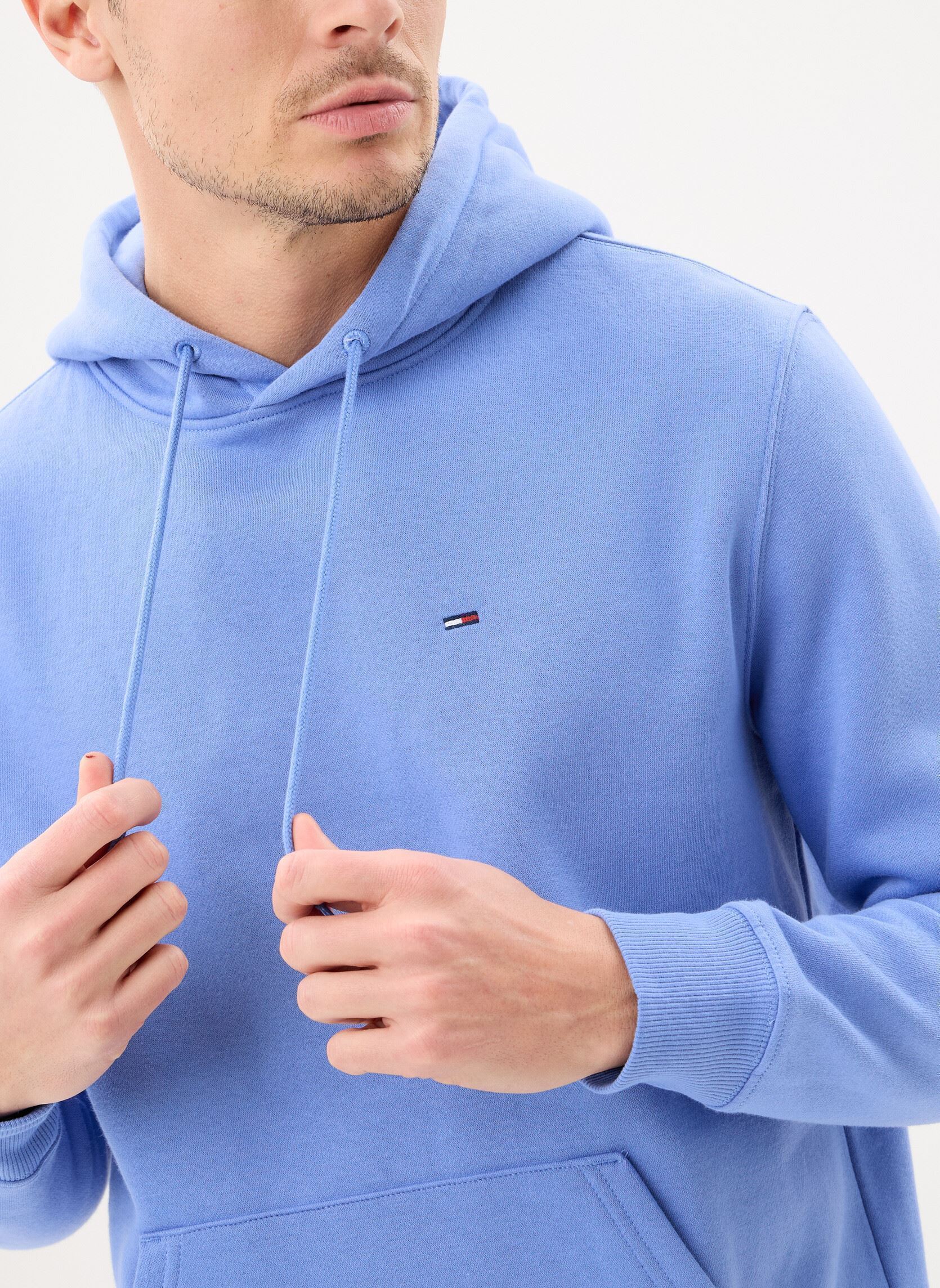 Sweats à capuche TJM REG S FLAG HOODI homme bleu Tommy Jeans Sweats à capuche TJM REG S FLAG HOODI homme bleu LIGHT HORIZON BLUE