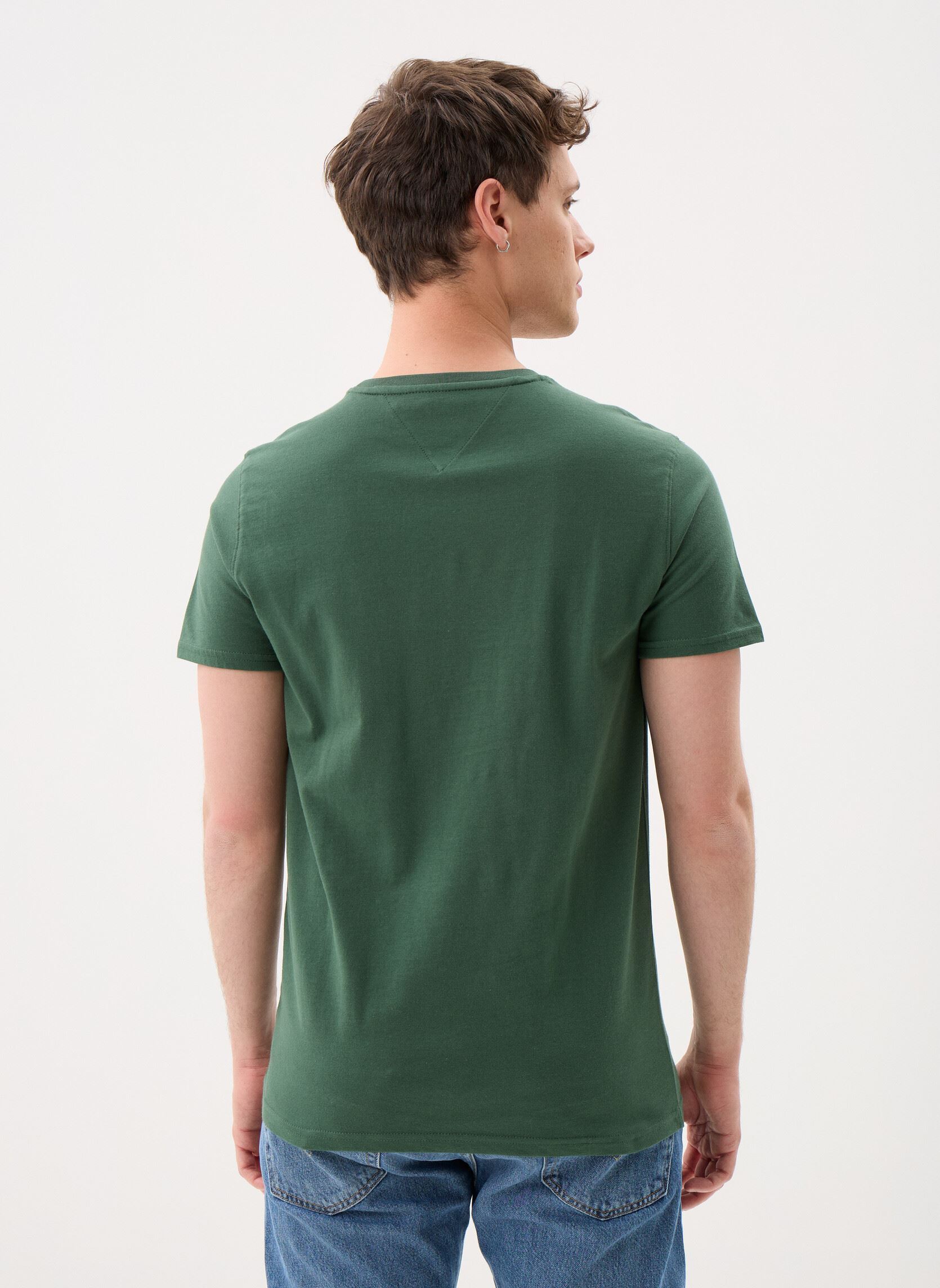 Tee-shirts manches courtes Tjm Xslim Jersey Tee homme vert Tommy Jeans Tee-shirts manches courtes Tjm Xslim Jersey Tee homme vert SHADOW PINE