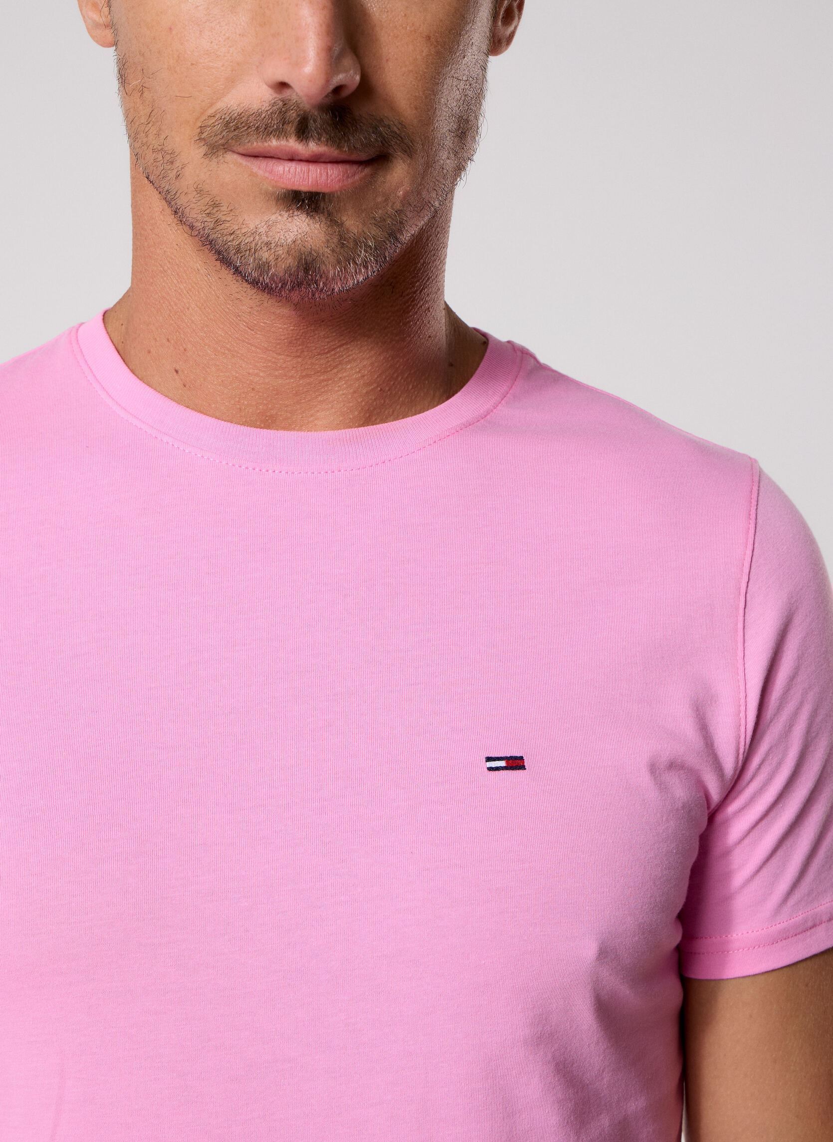 Tee-shirts manches courtes Tjm Xslim Jersey Tee homme rose Tommy Jeans Tee-shirts manches courtes Tjm Xslim Jersey Tee homme rose PINK DAISY