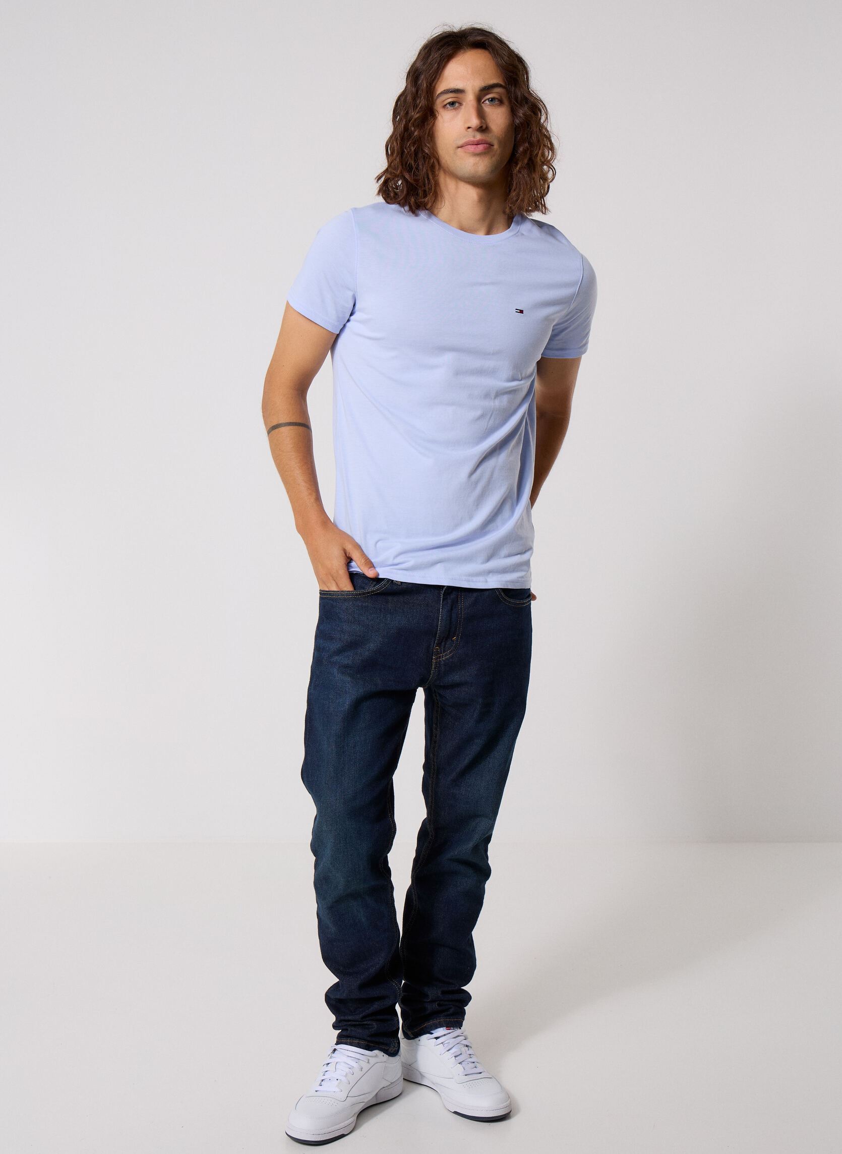 Kurzarm-T-Shirts Tjm Xslim Jersey Tee herren blau Tommy Jeans Kurzarm-T-Shirts Tjm Xslim Jersey Tee herren blau MOONLIGHT IRIS