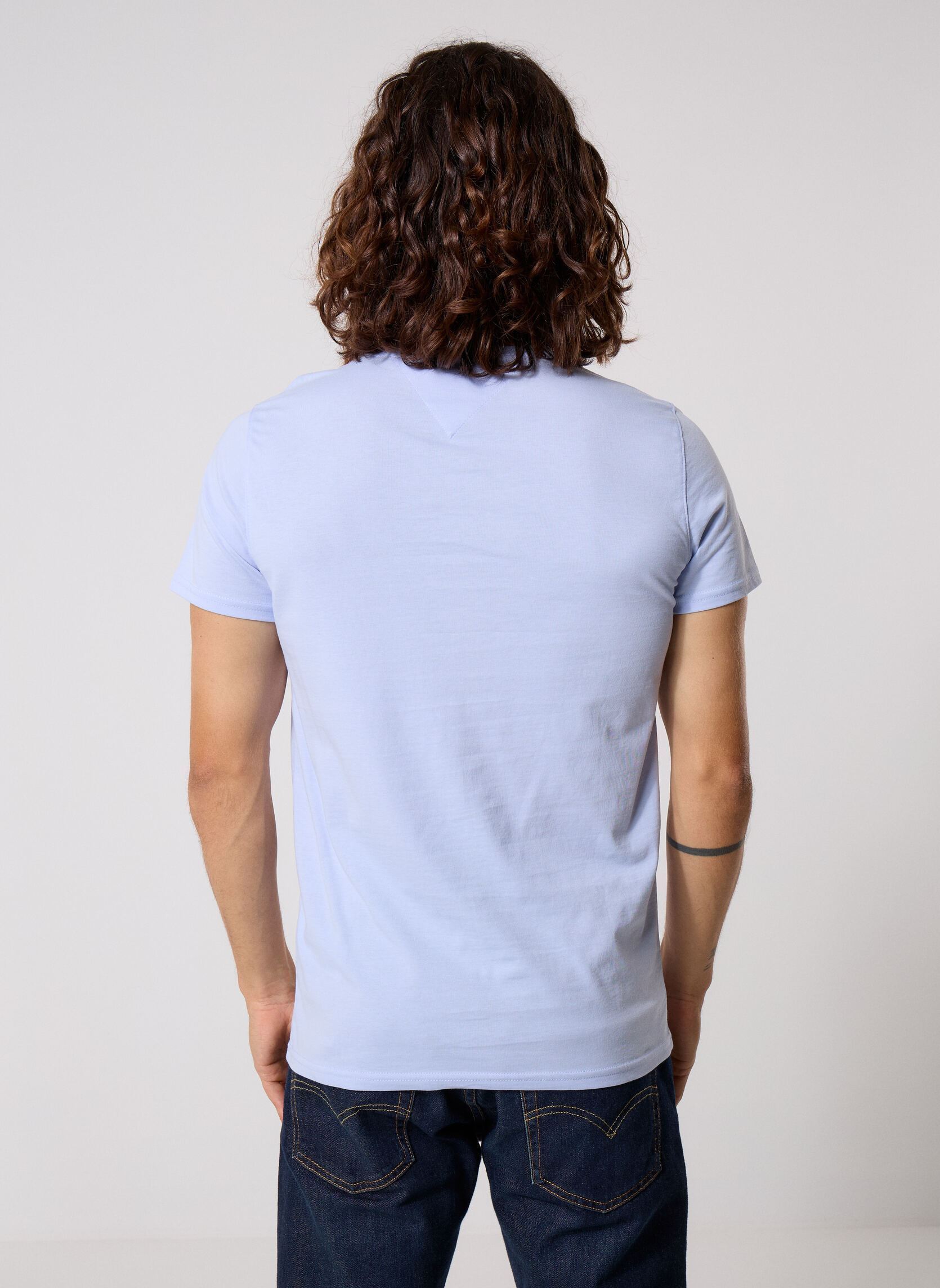 Kurzarm-T-Shirts Tjm Xslim Jersey Tee herren blau Tommy Jeans Kurzarm-T-Shirts Tjm Xslim Jersey Tee herren blau MOONLIGHT IRIS