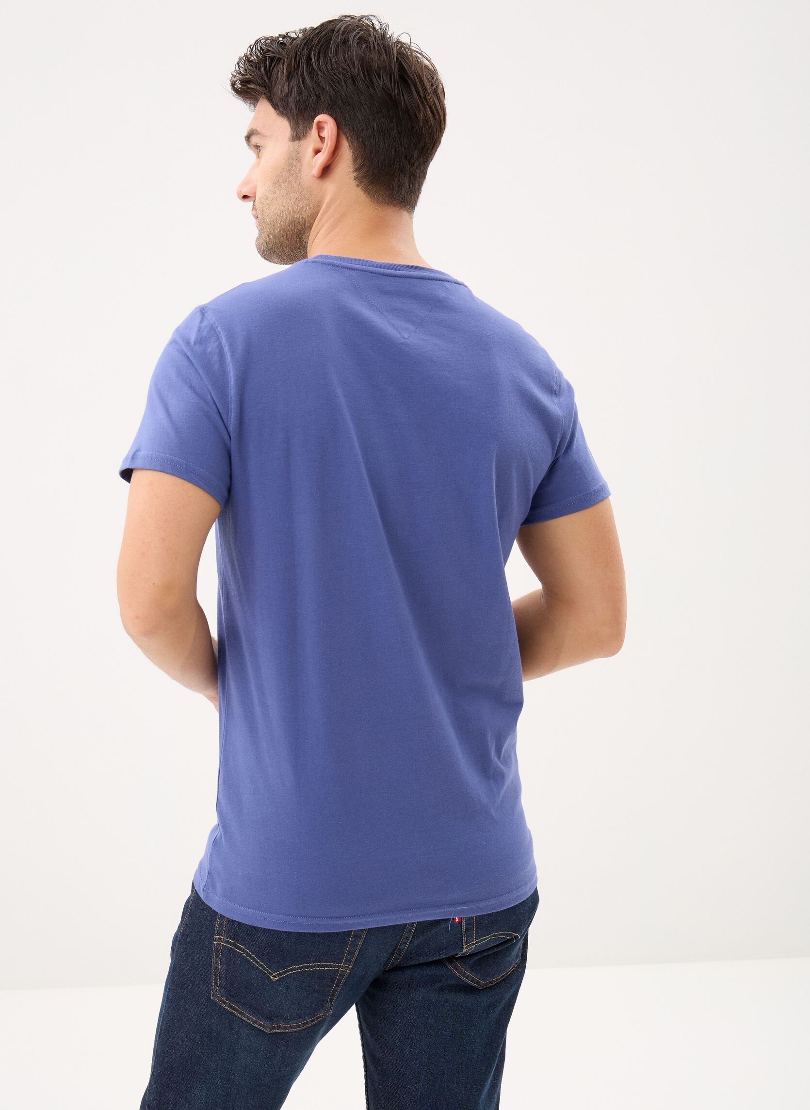 Tee-shirts manches courtes Tjm Xslim Jersey Tee homme bleu Tommy Jeans Tee-shirts manches courtes Tjm Xslim Jersey Tee homme bleu BLUE STORM
